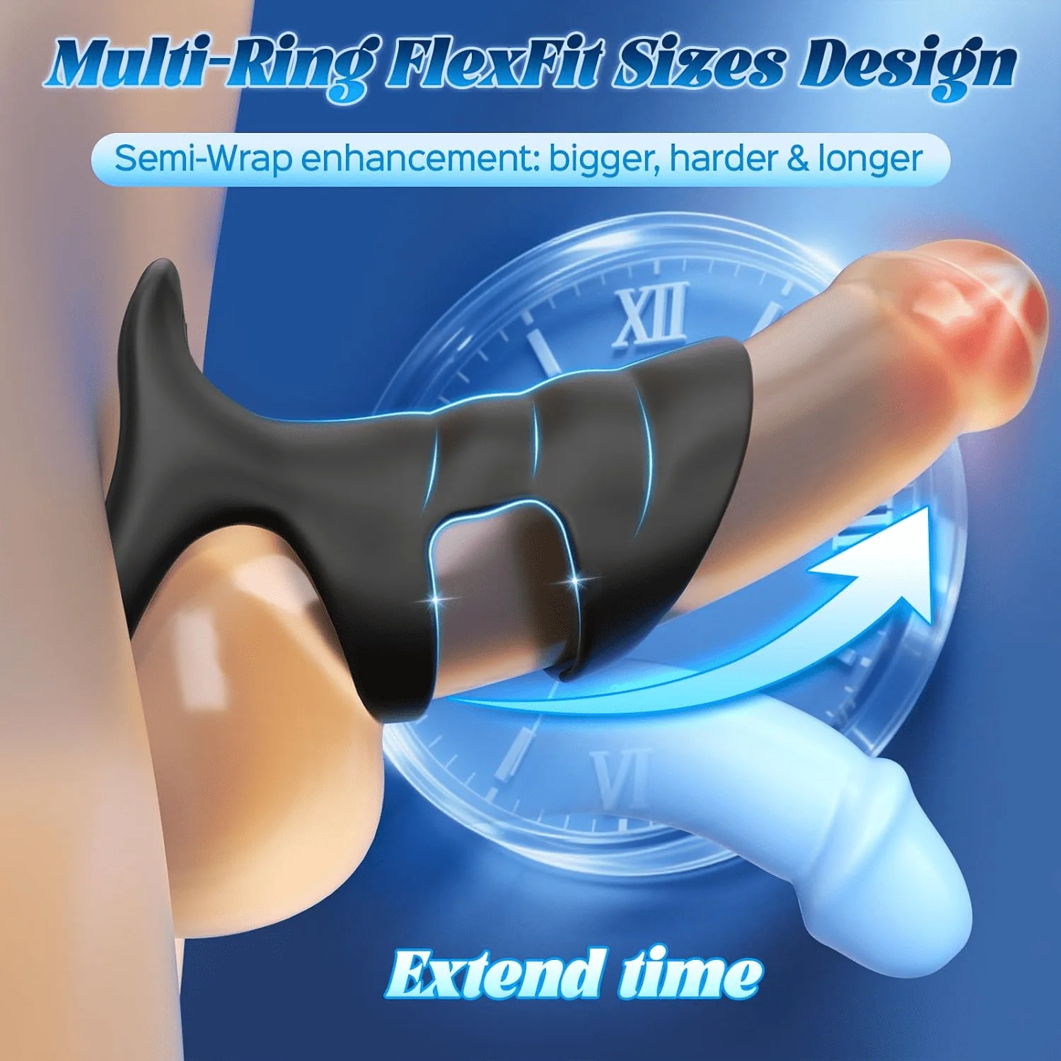 RingVibe Vibrating Cock Ring Sleeve 10 Modes Waterproof - Image 3