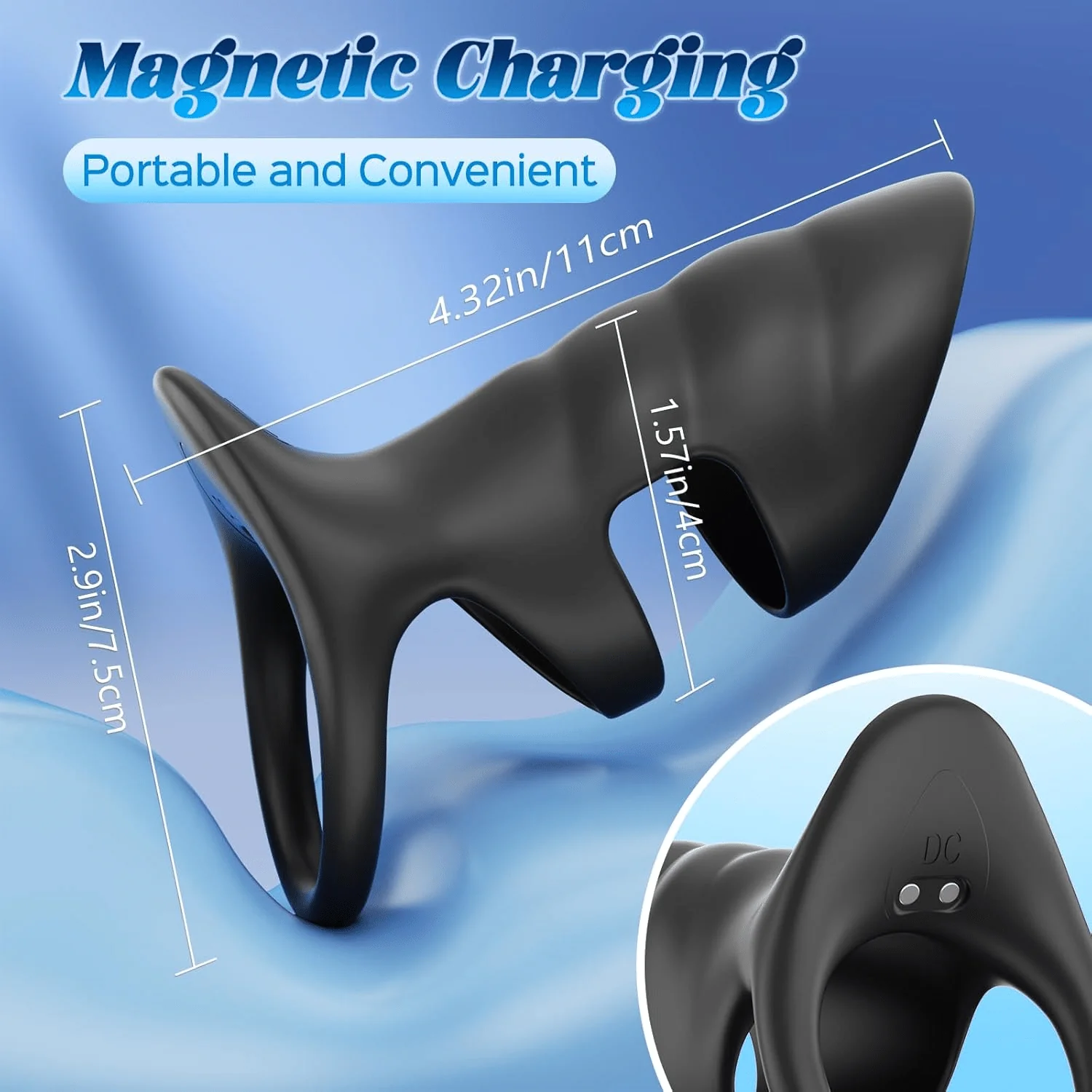 RingVibe Vibrating Cock Ring Sleeve 10 Modes Waterproof - Image 4