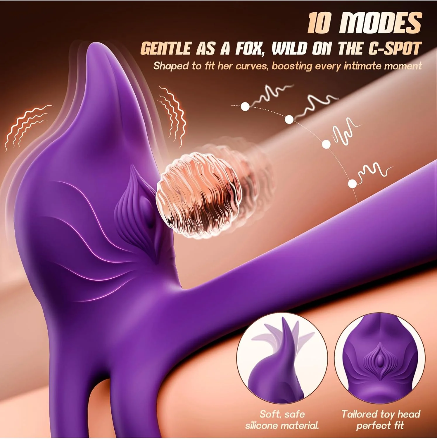FoxSync Vibrating Cock Ring G-Spot Clit Stimulator App - Image 5