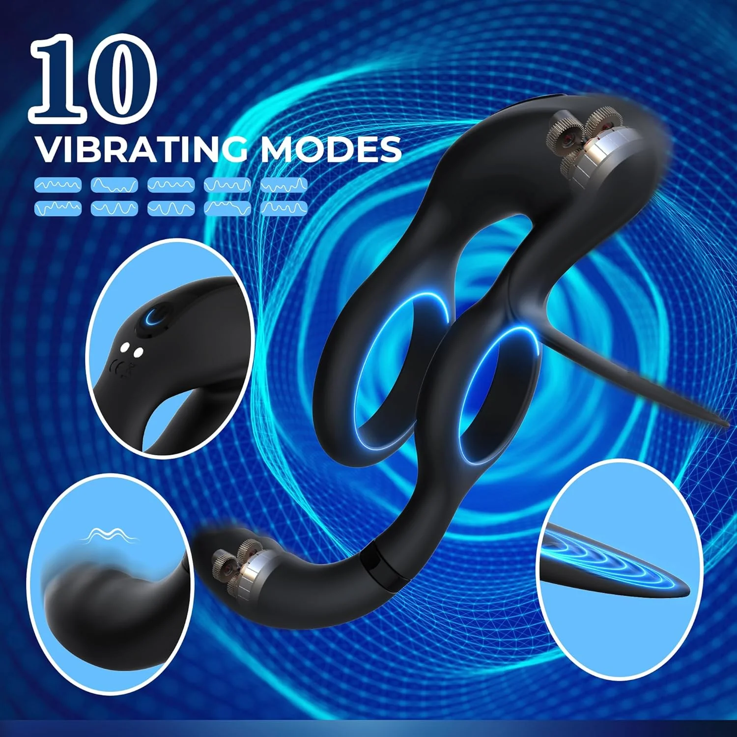 CoreSyncX 3-in-1 Cock Ring Clit Stimulator 9 Modes Remote - Image 3