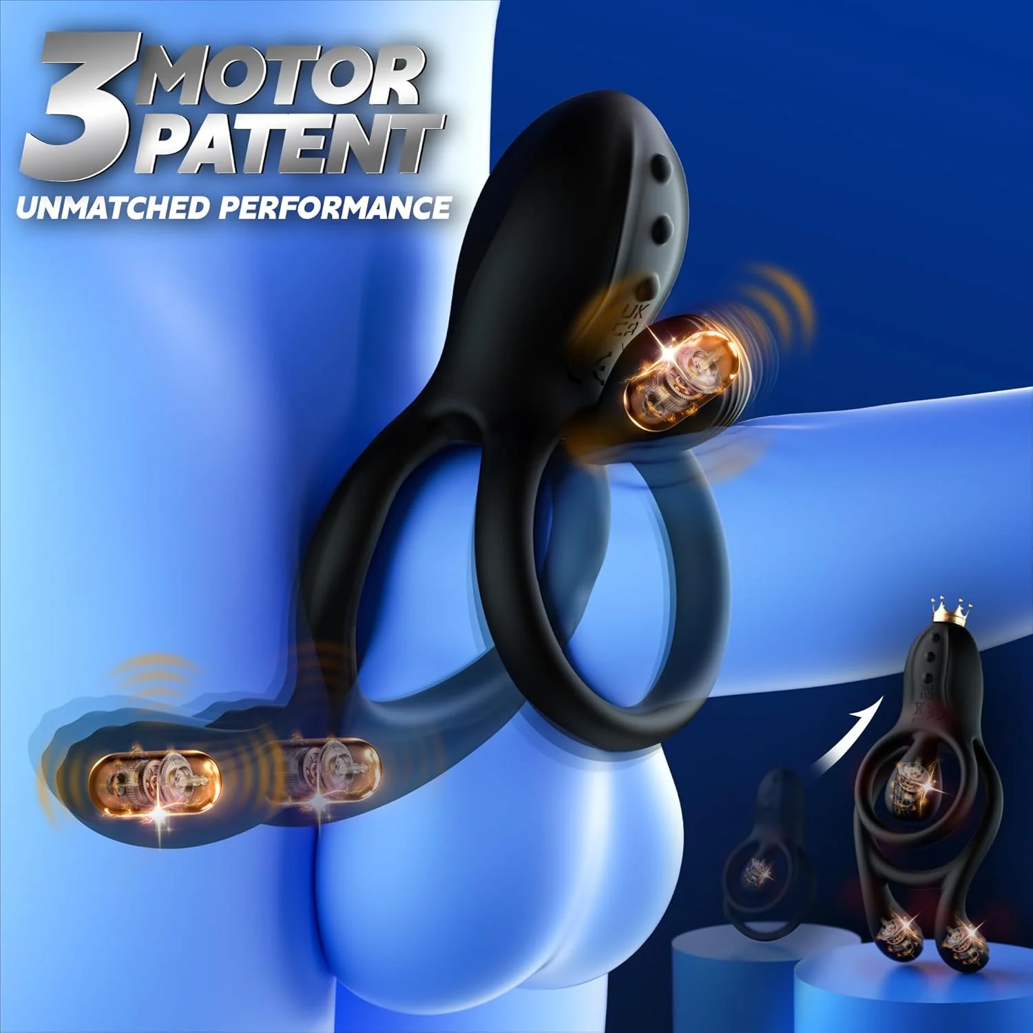 TriPulseX 3 Motor Cock Ring Clit Perineum Stimulator Remote - Image 2