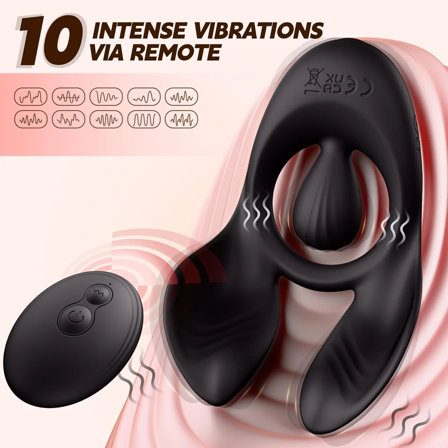 TriZone 3 Motor Cock Ring Clit Testicle Stimulator Remote - Image 2