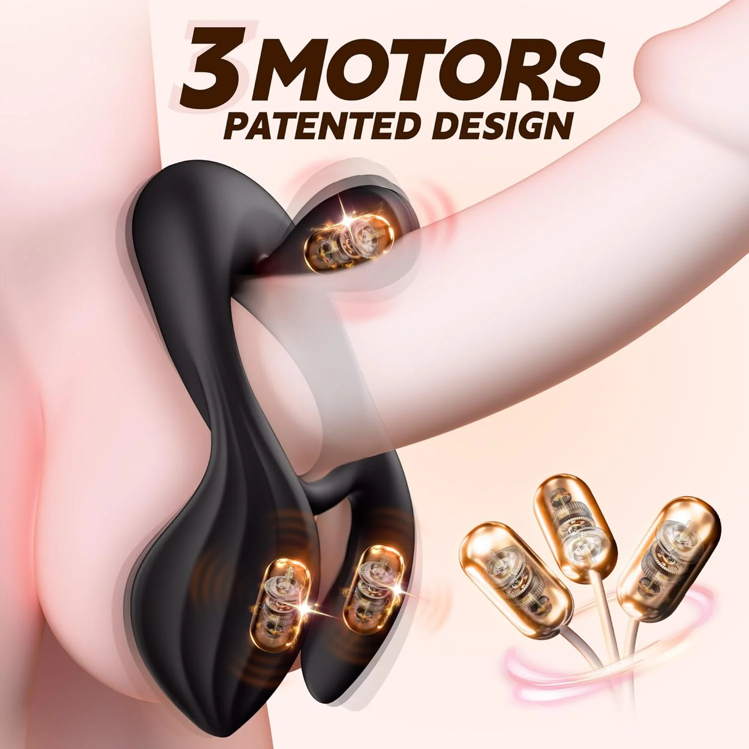 TriZone 3 Motor Cock Ring Clit Testicle Stimulator Remote - Image 3