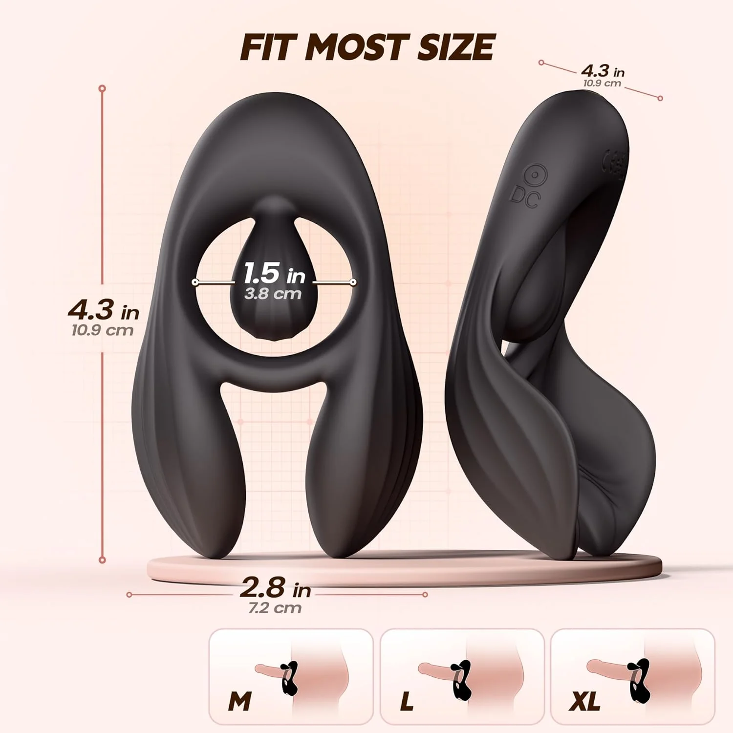 TriZone 3 Motor Cock Ring Clit Testicle Stimulator Remote - Image 5