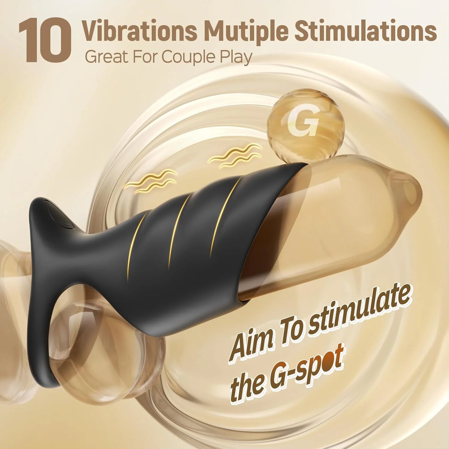 VoltRing Vibrating Cock Ring Sleeve 10 Modes Rechargeable - Image 2