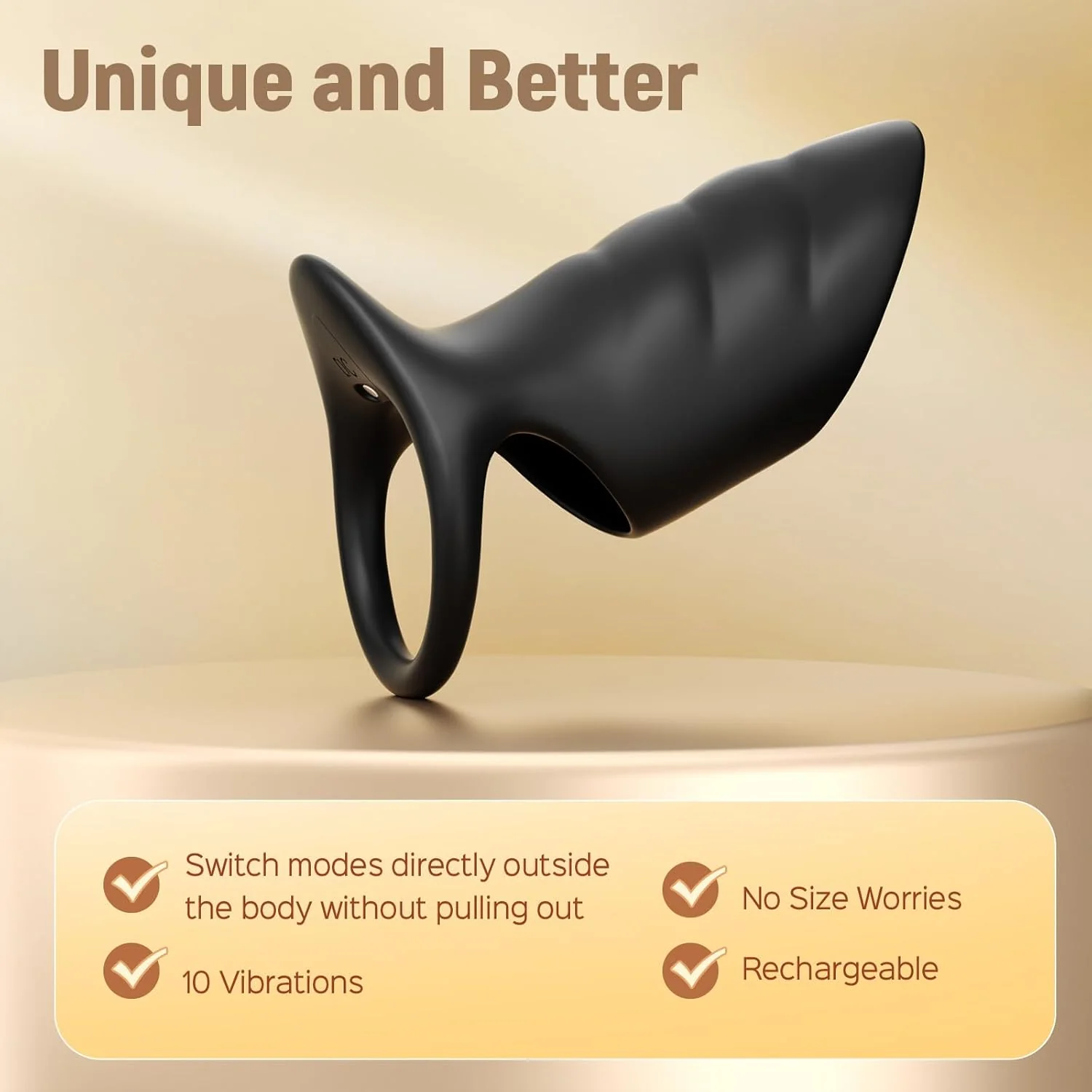 VoltRing Vibrating Cock Ring Sleeve 10 Modes Rechargeable - Image 6