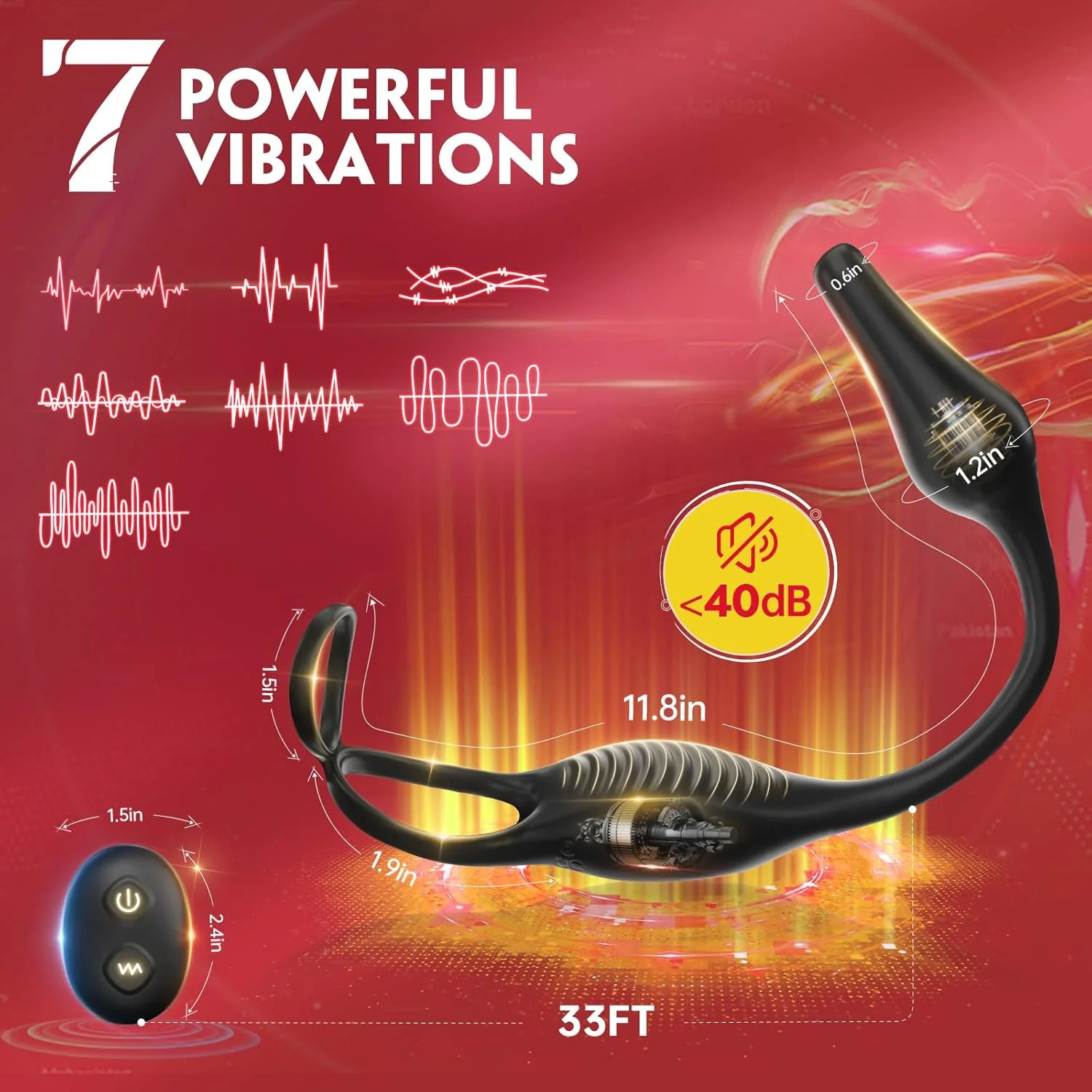 VibrantFusion Powerful Prostate Vibrator Penis Ring - Image 3