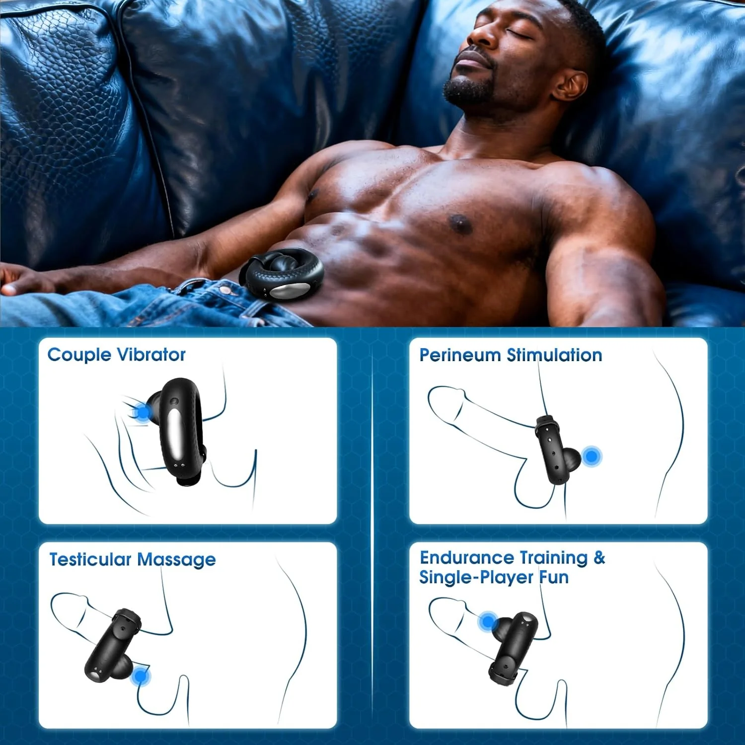 OrbixControl Adjustable Cock Ring Clit Stimulator App 10 Modes - Image 2