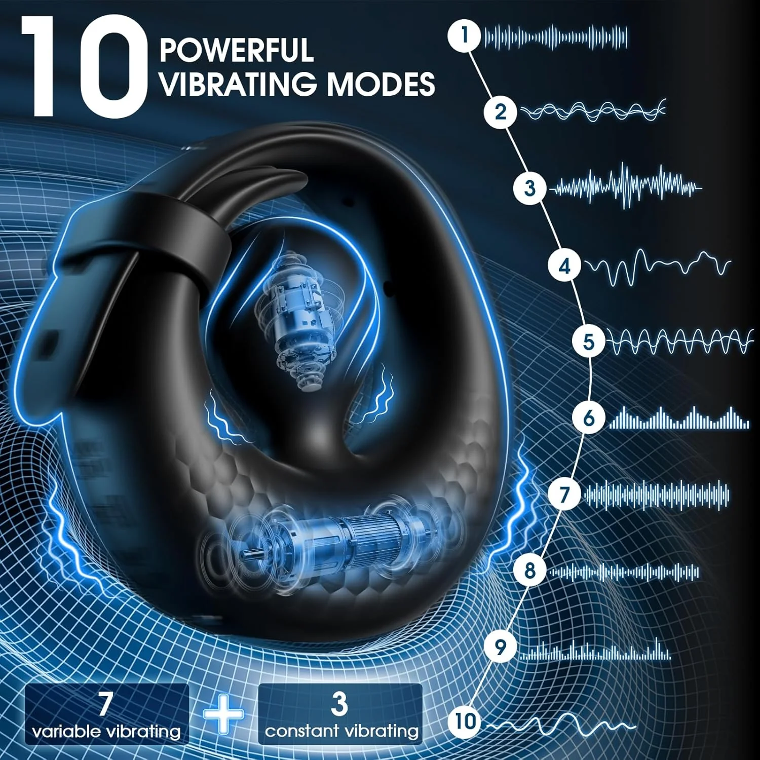 OrbixControl Adjustable Cock Ring Clit Stimulator App 10 Modes - Image 3