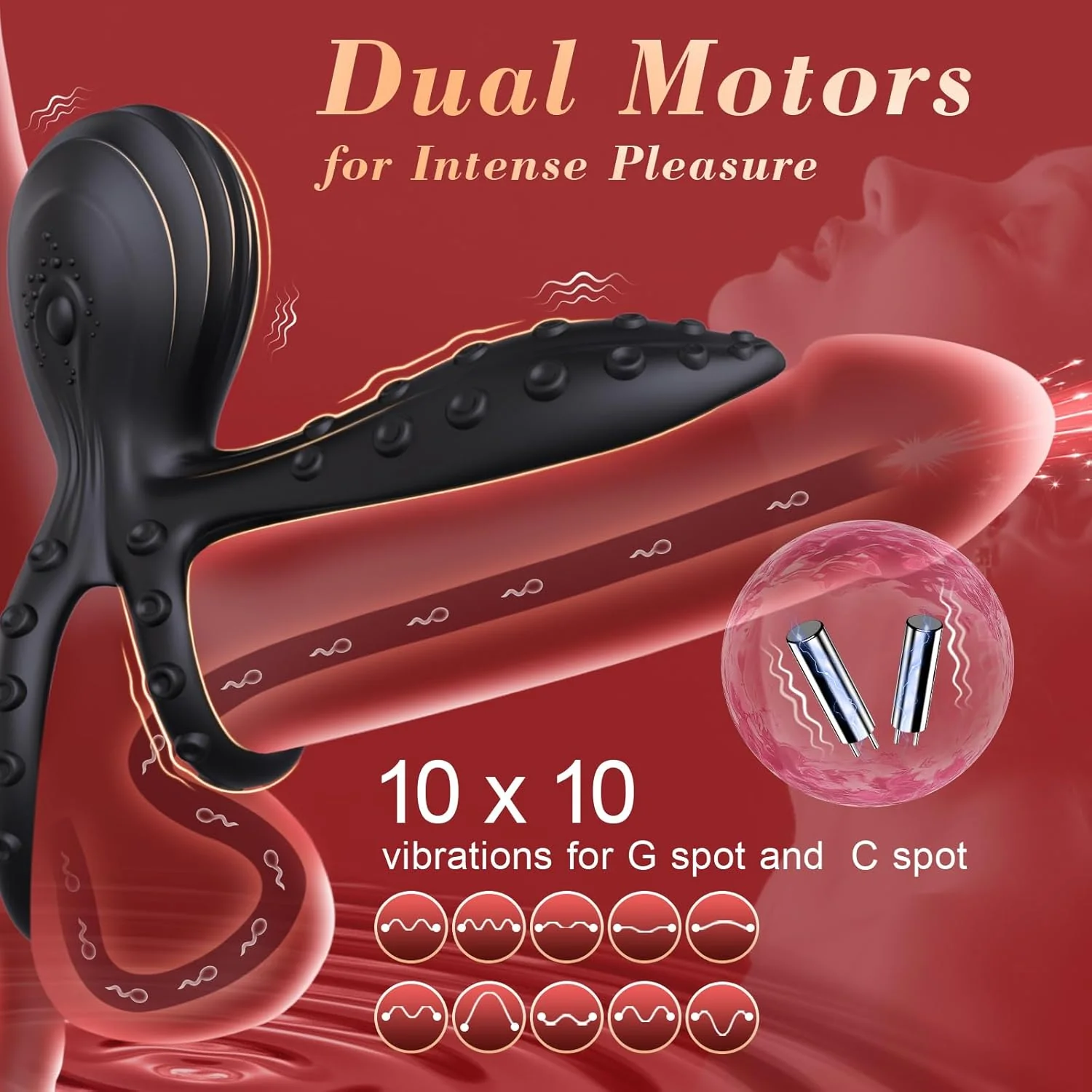TentraPulse Tentacle Cock Ring Clit Stimulator 10 Modes - Image 3