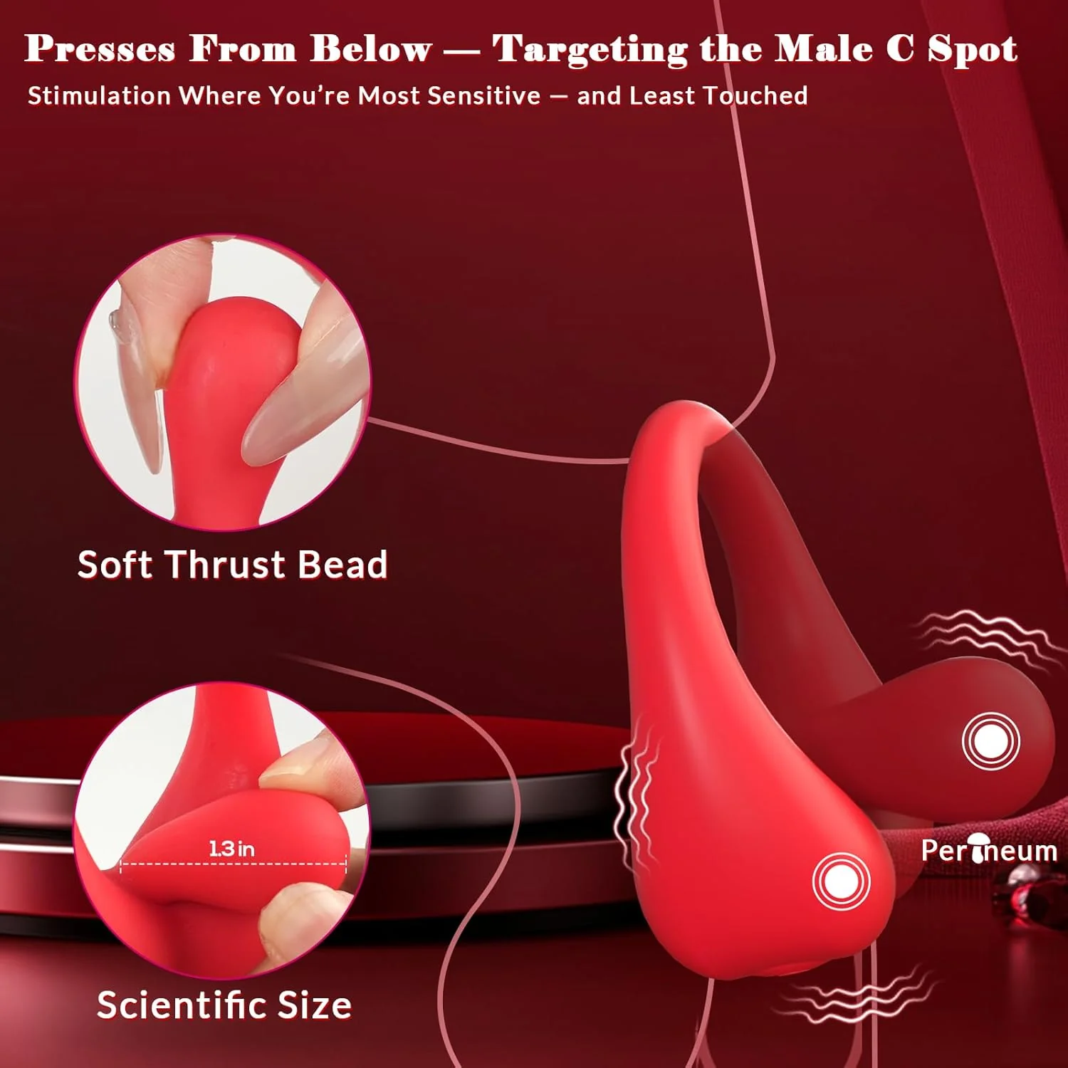 OrbitFlex Adjustable Cock Ring Clit Stimulator App 9 Modes - Image 5