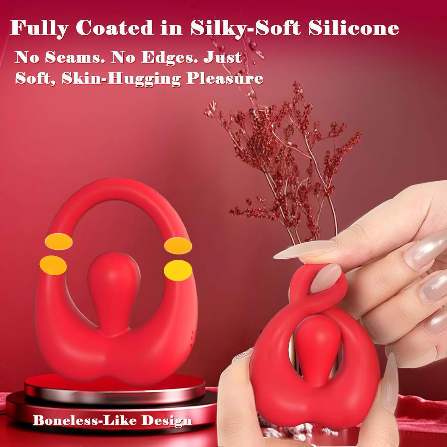 OrbitFlex Adjustable Cock Ring Clit Stimulator App 9 Modes - Image 7