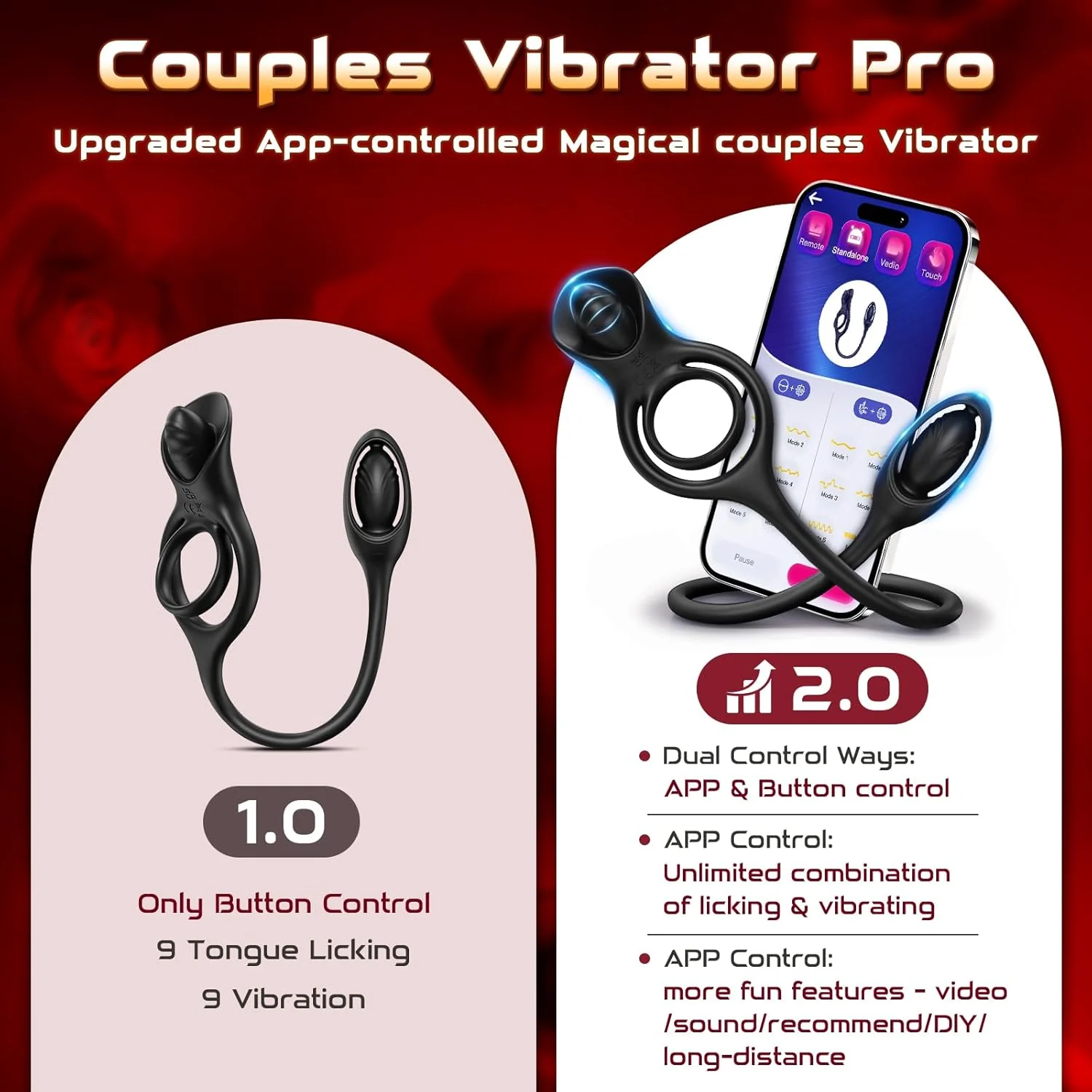 SyncDominusX Prostate Massager Cock Ring 9 Modes Silicone - Image 4