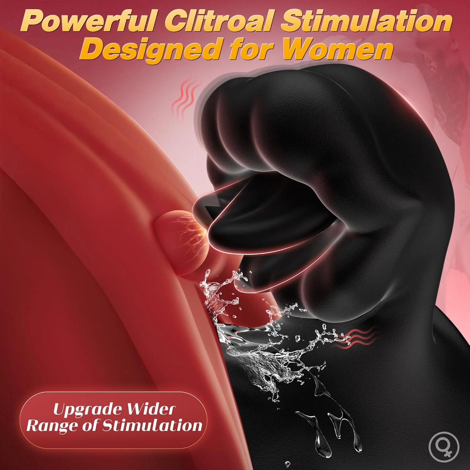 TongueShock Vibrating Cock Sleeve with Clit Stimulator - Image 6