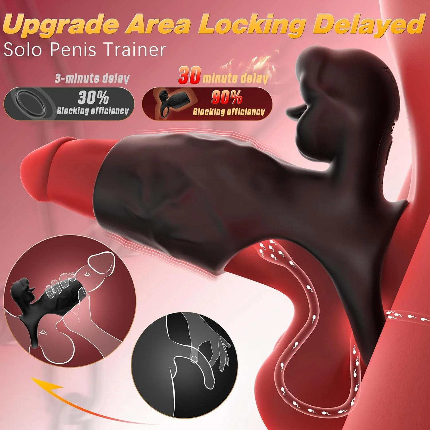 TongueShock Vibrating Cock Sleeve with Clit Stimulator - Image 7