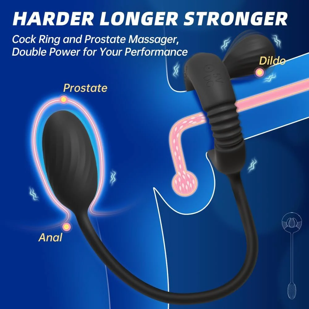 NexusForce Remote Cock Ring Prostate Massager 10 Modes Silicone - Image 3