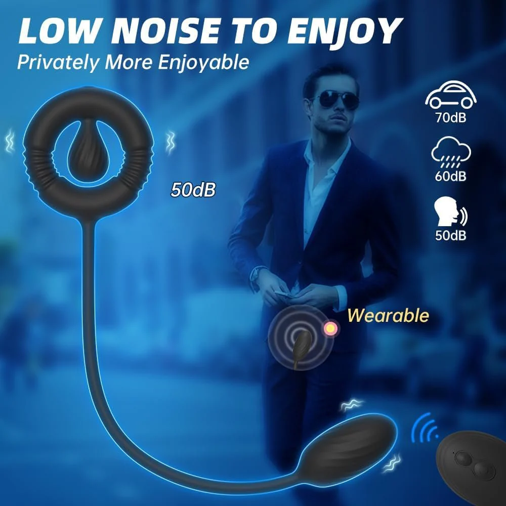NexusForce Remote Cock Ring Prostate Massager 10 Modes Silicone - Image 9
