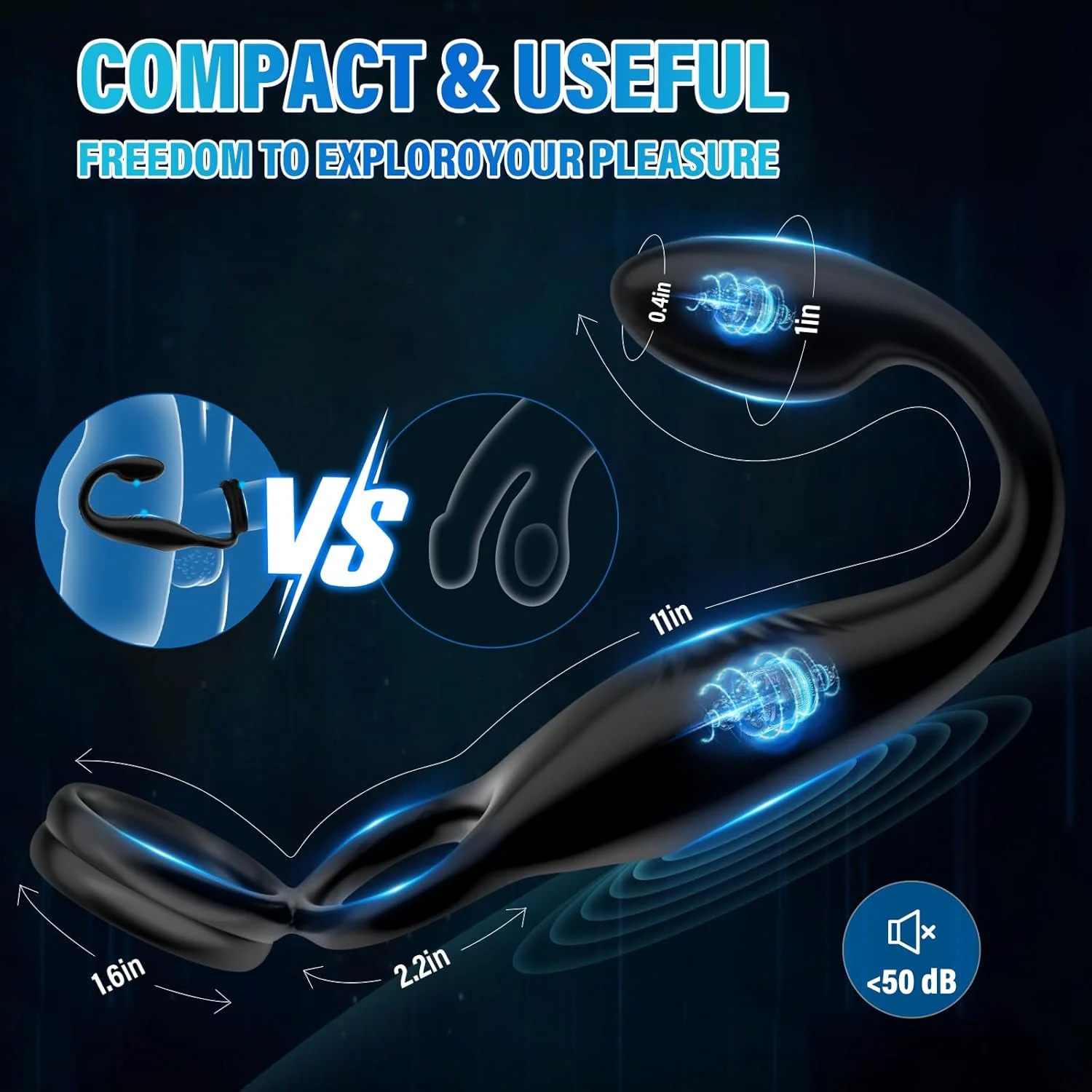 CorePulseX Prostate Massager Cock Ring 10 Modes Remote Silicone - Image 4