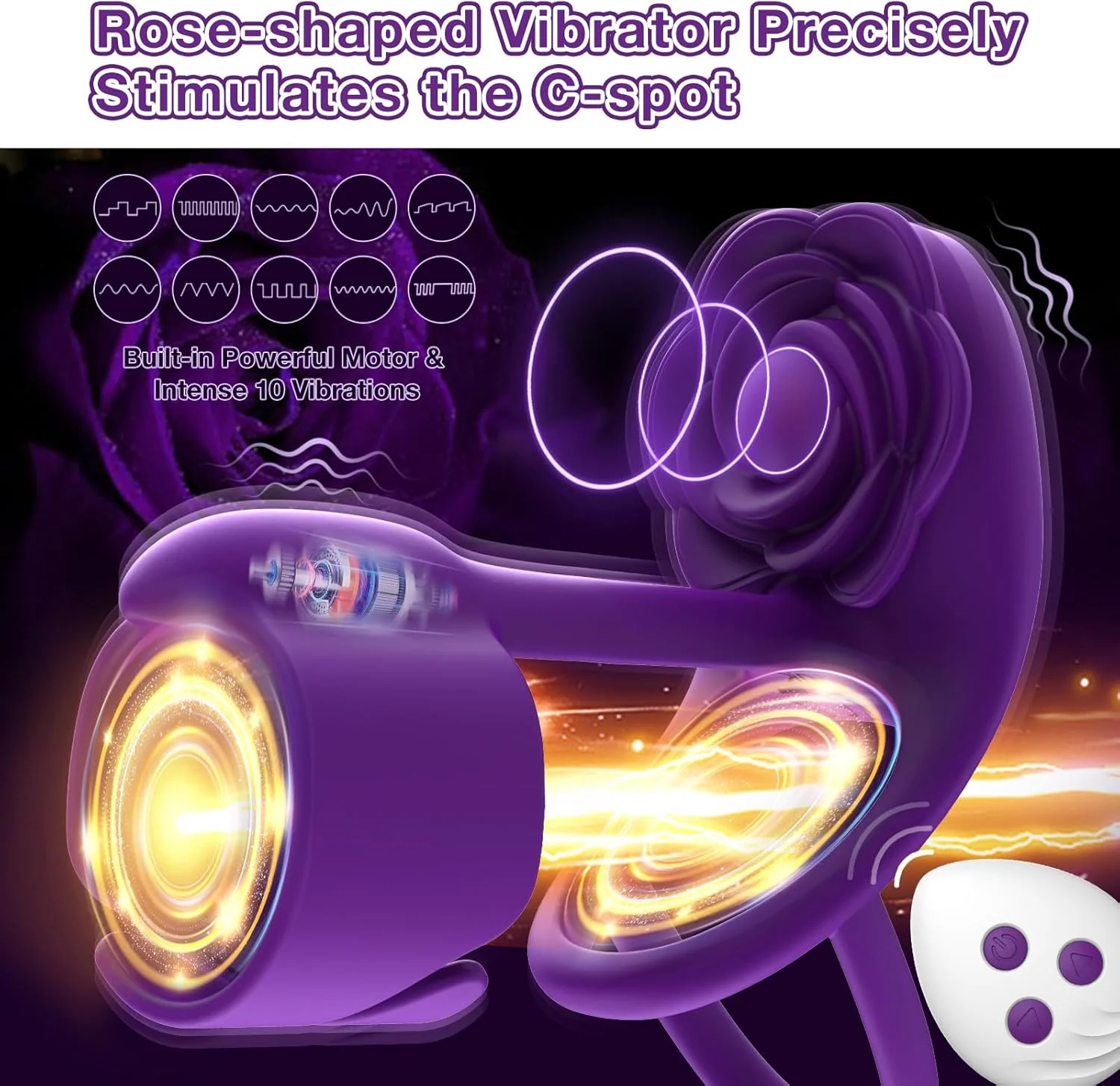 Pulse Rose Vibrating Intimacy Couples' Penis Ring - Image 3