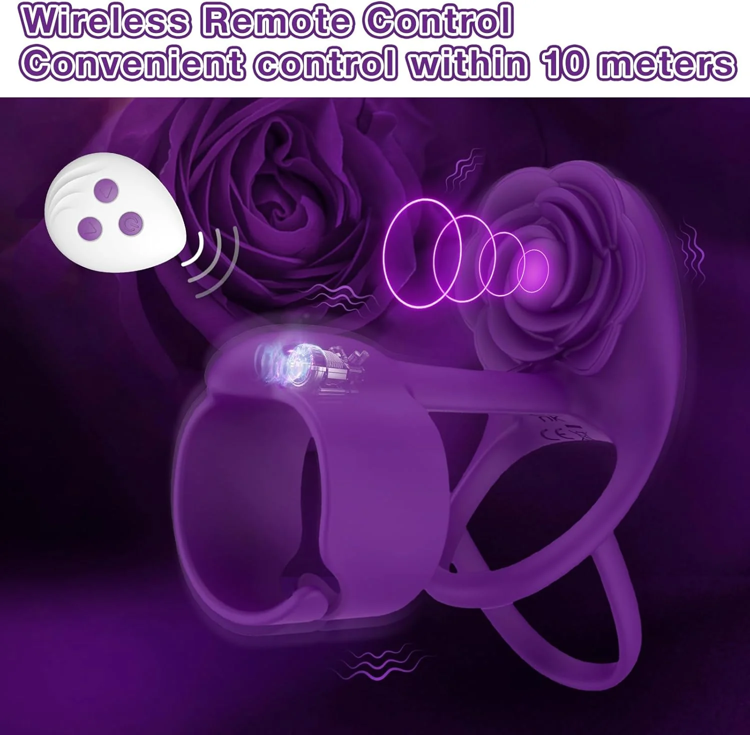 Pulse Rose Vibrating Intimacy Couples' Penis Ring - Image 6
