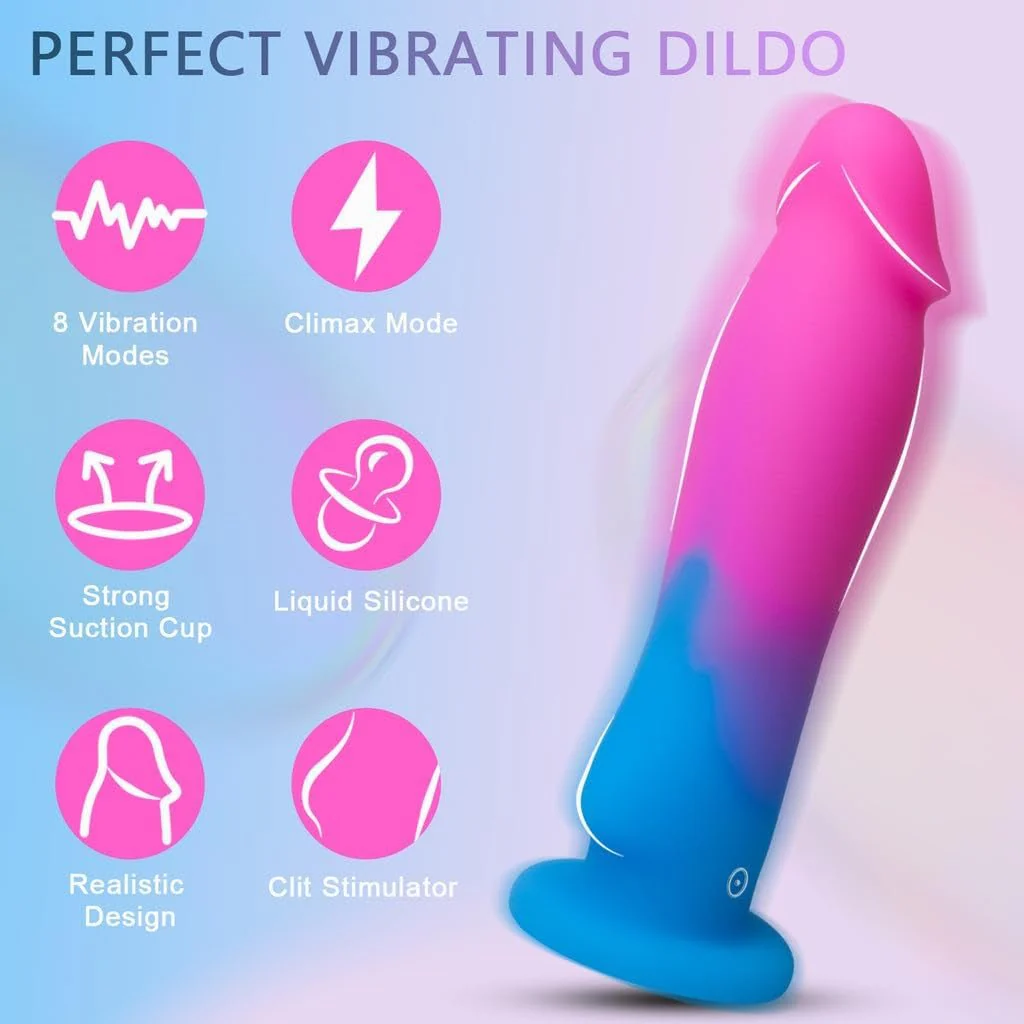 PulseCore8X 7.5” Vibrating Dildo 8 Modes Suction Cup Waterproof - Image 2