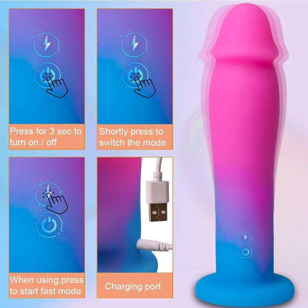 PulseCore8X 7.5” Vibrating Dildo 8 Modes Suction Cup Waterproof - Image 6
