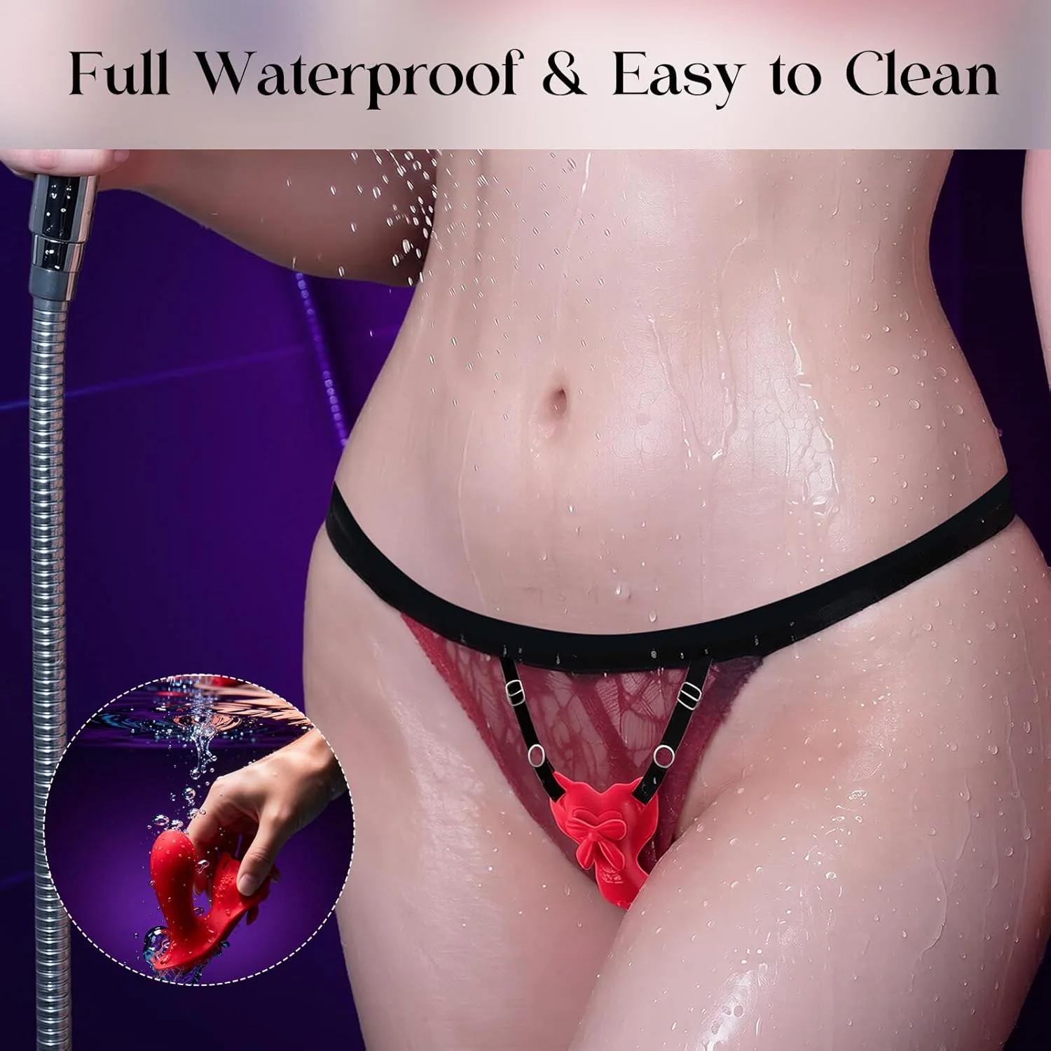 ShadowSync APP Remote Wearable Panty Vibrator with G-Spot Dildo - Image 6