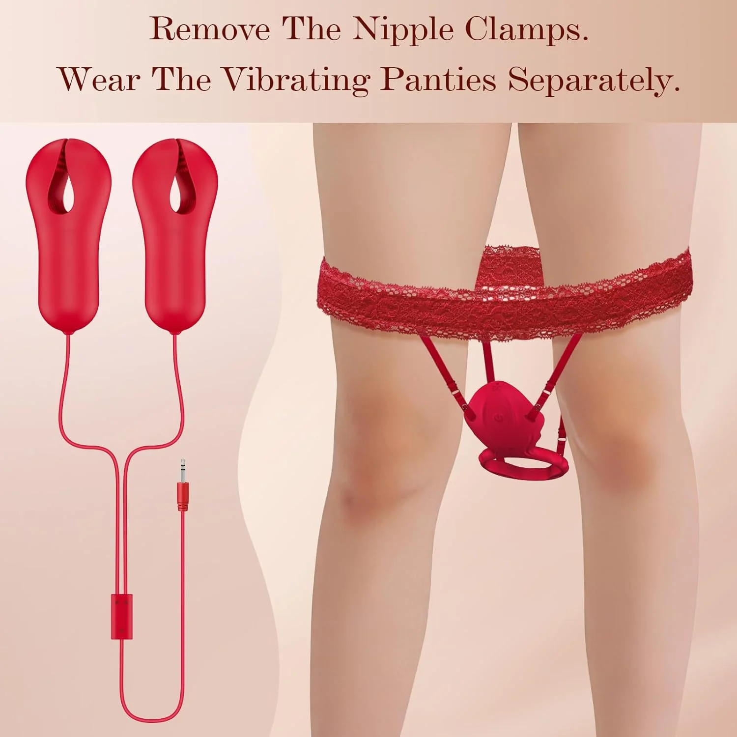 TriLink 3-in-1 Remote Nipple Clamps & Couples Ring Vibrator Set - Image 3