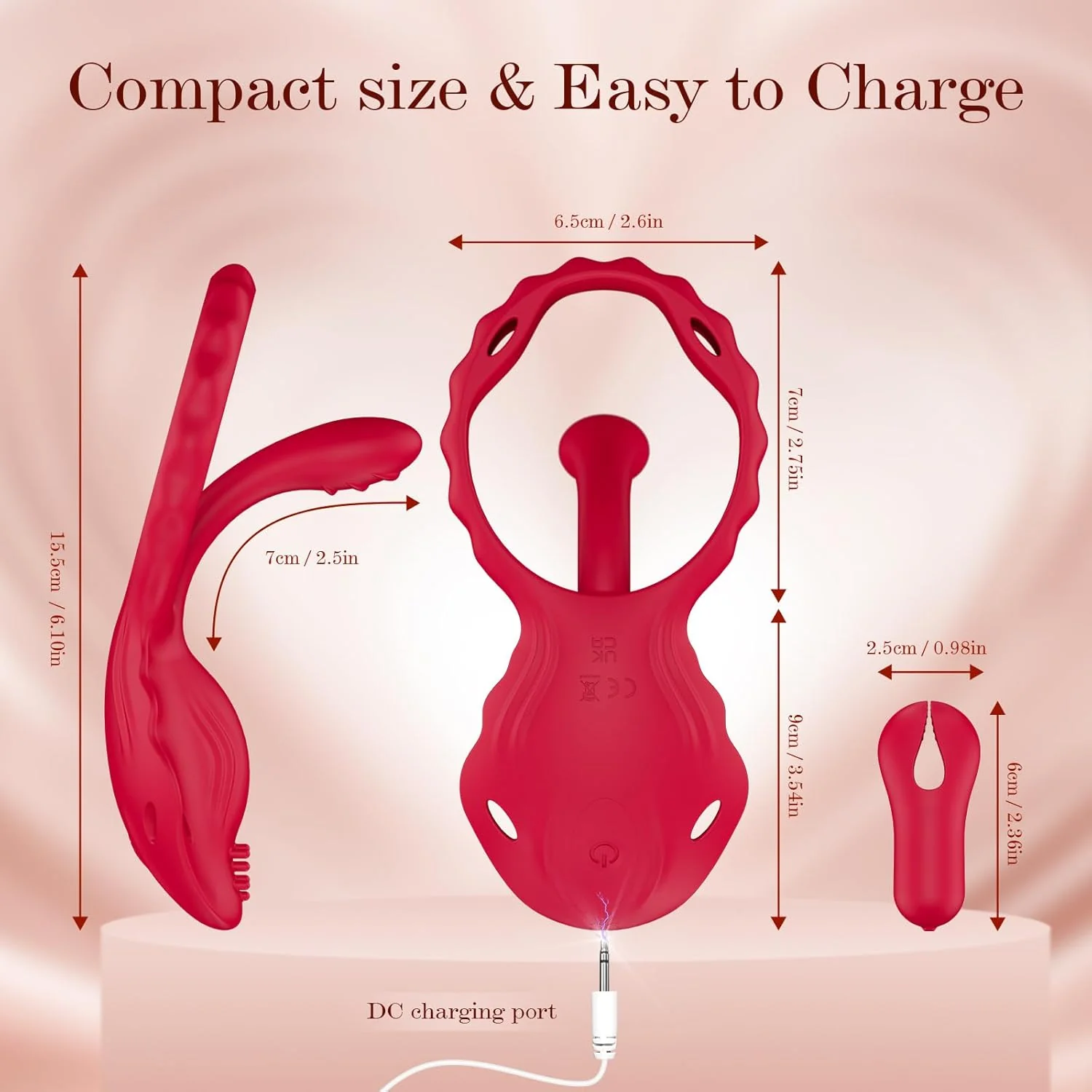TriLink 3-in-1 Remote Nipple Clamps & Couples Ring Vibrator Set - Image 7