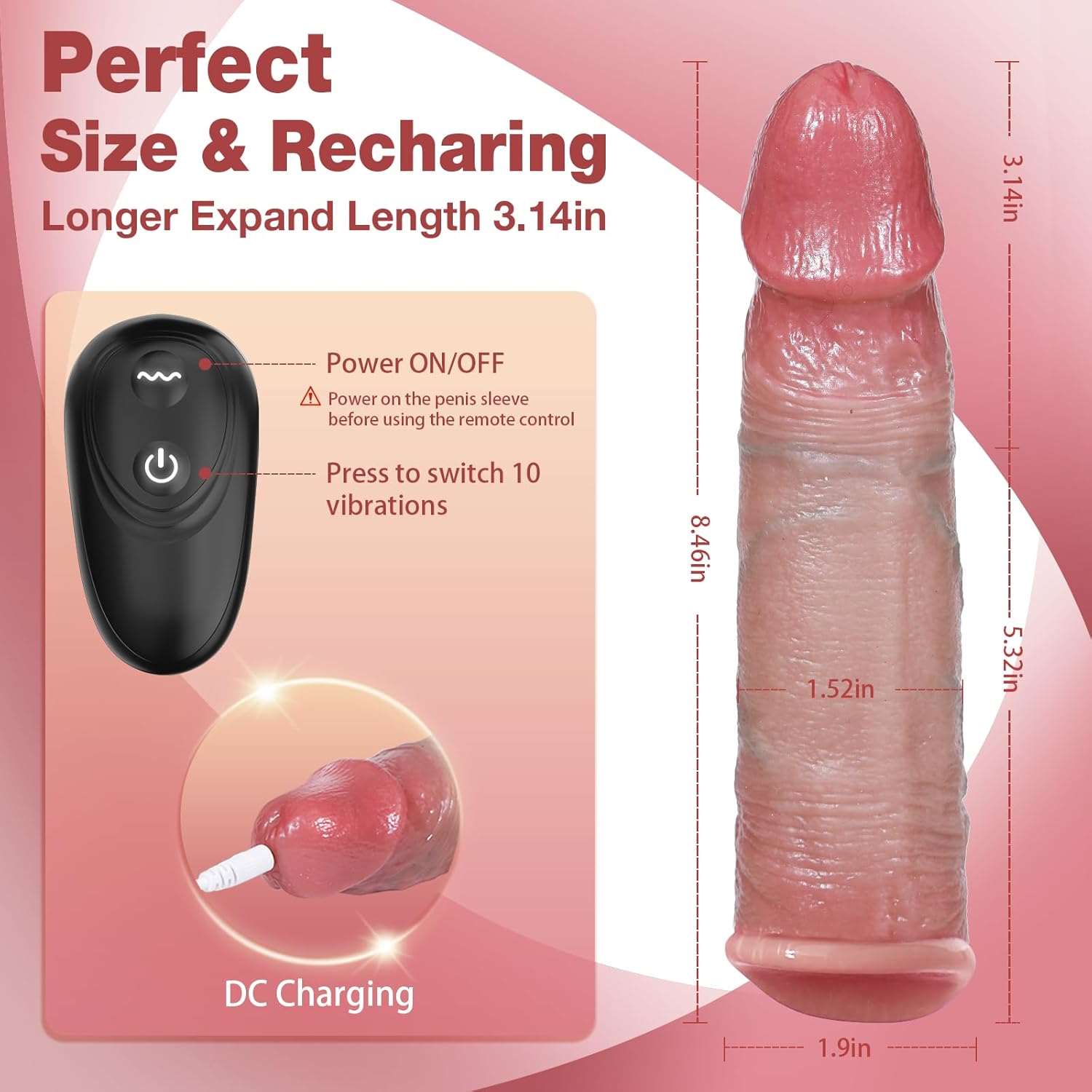 VibeSleeve Remote Control Penis Sleeve Rings Set - Image 5