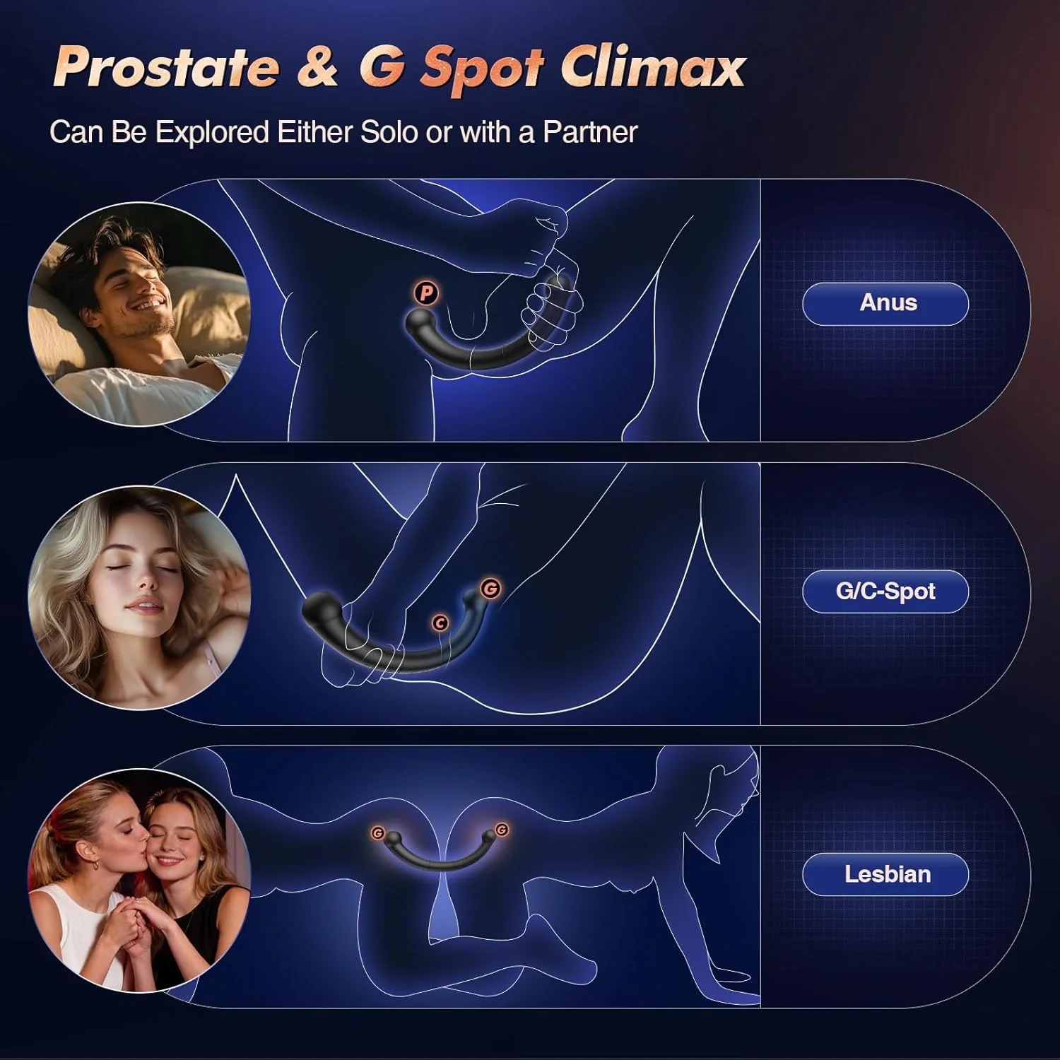 DualCurve Dual-Ended Prostate Massager 10 Modes Silicone - Image 6