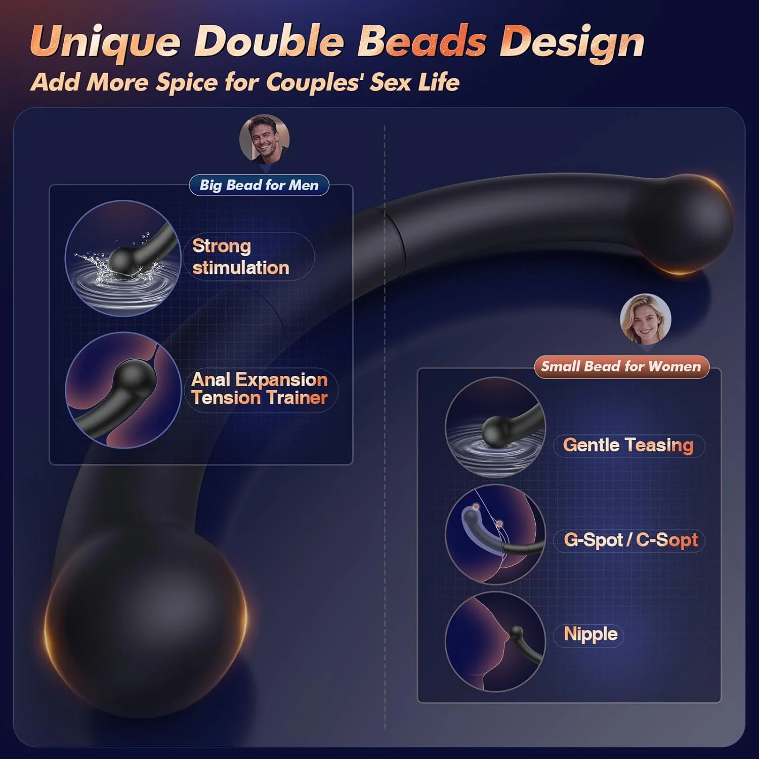 DualCurve Dual-Ended Prostate Massager 10 Modes Silicone - Image 8