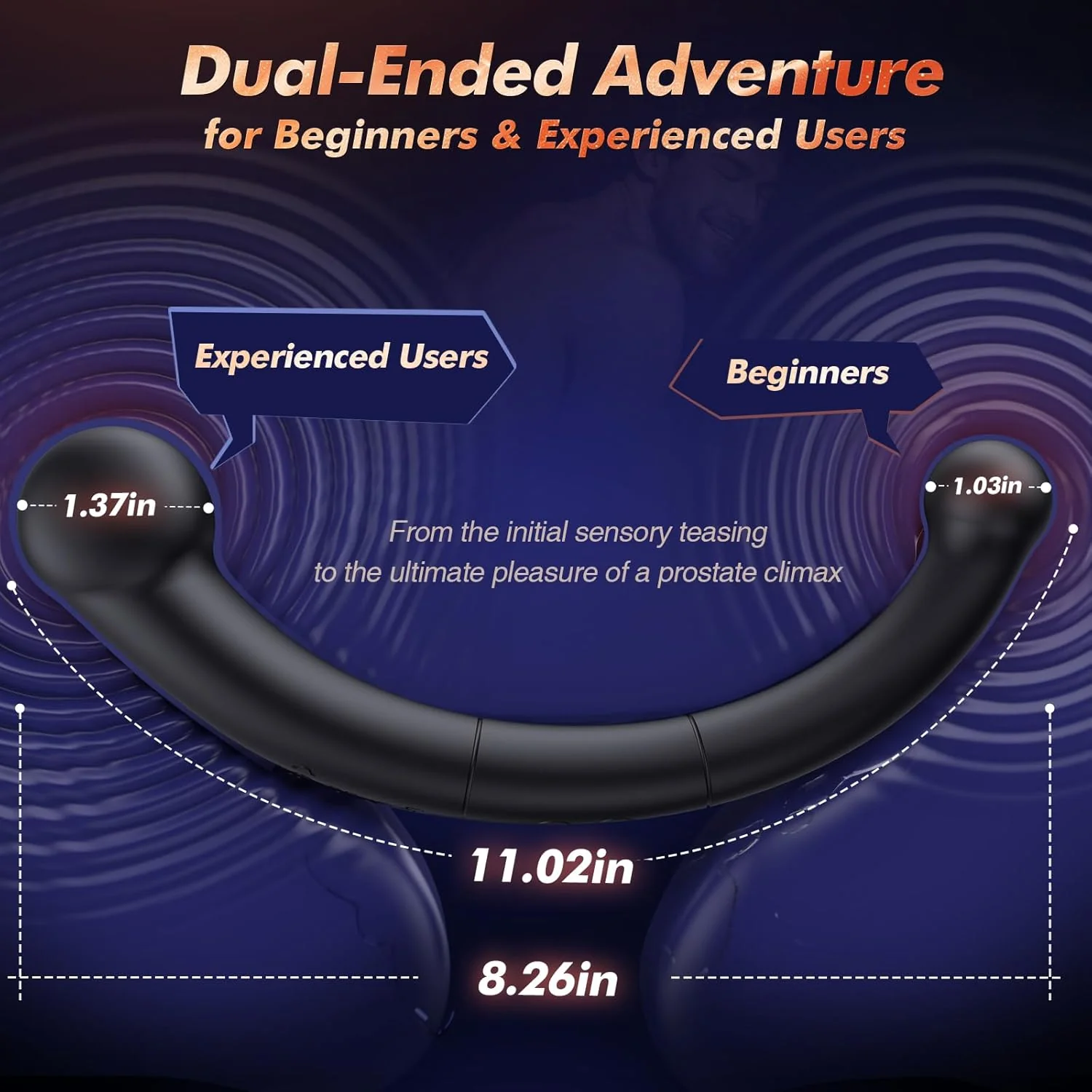 DualCurve Dual-Ended Prostate Massager 10 Modes Silicone - Image 9