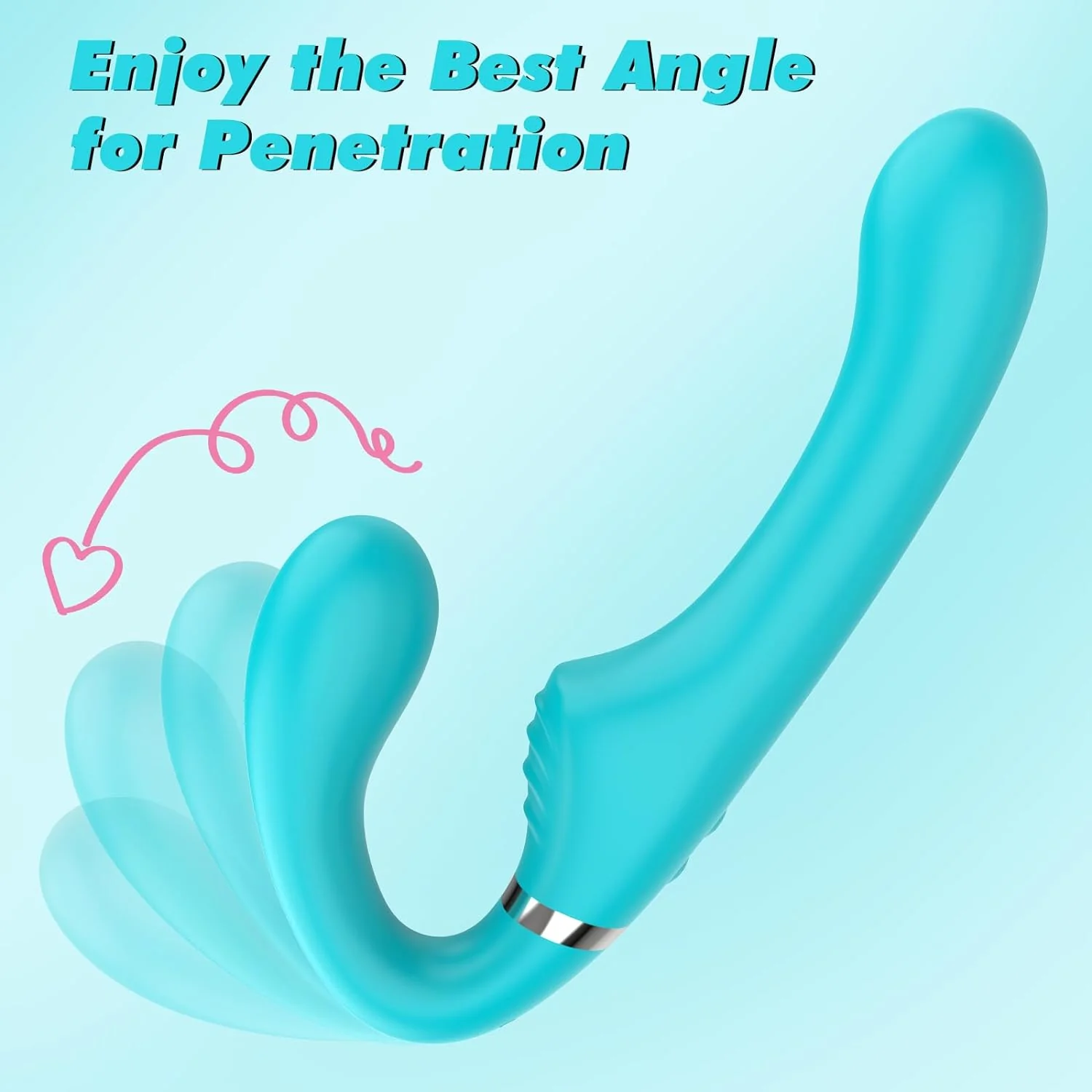 Vibrating Double-Ended Strap-On Dildo for Intense Pleasure - Image 4