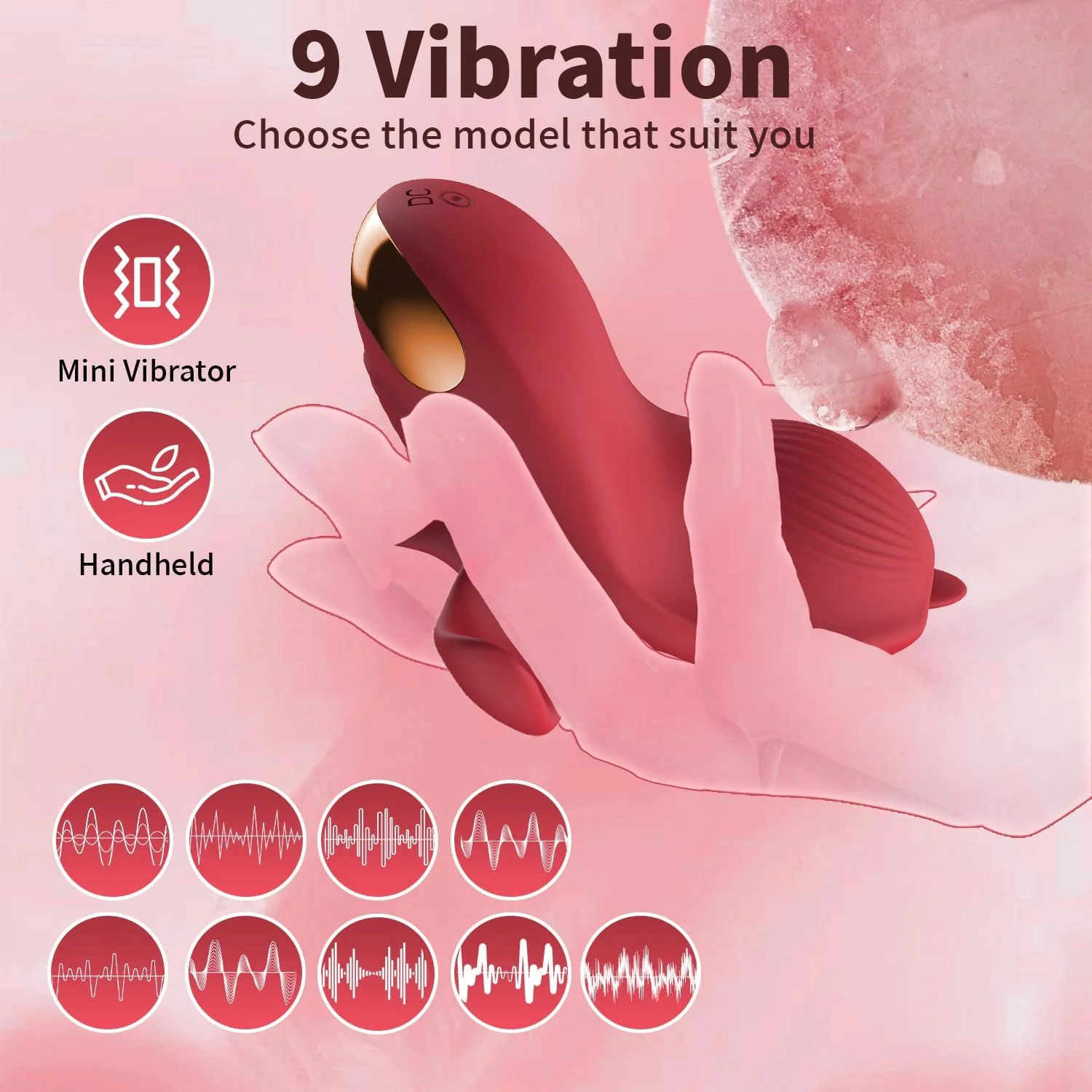 NovaPulse Mini Vibrator 9 Modes Quiet Travel Massager - Image 3