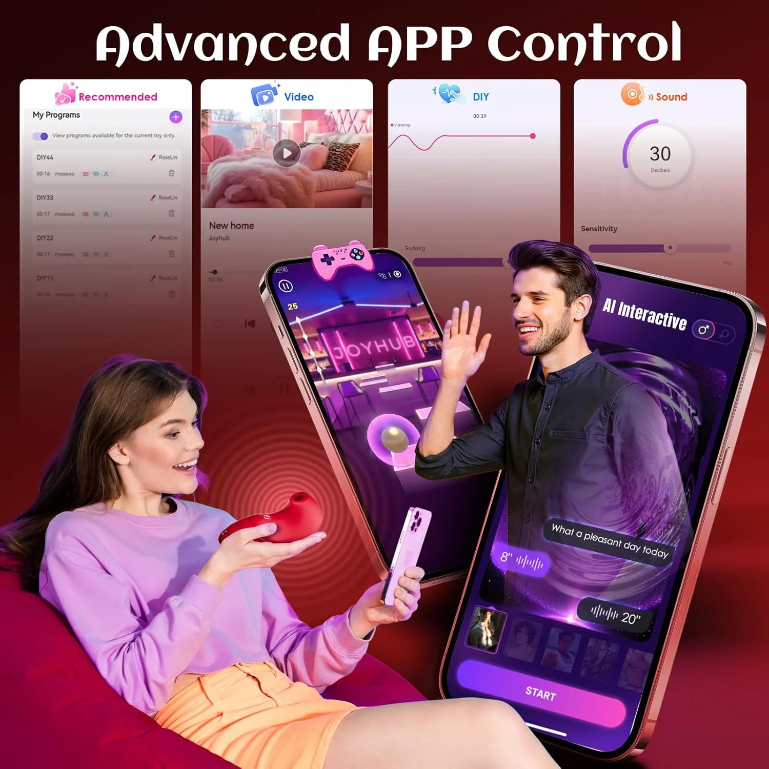 PulseRose AI App Rose Clit Sucker Vibrator 7 Modes - Image 3
