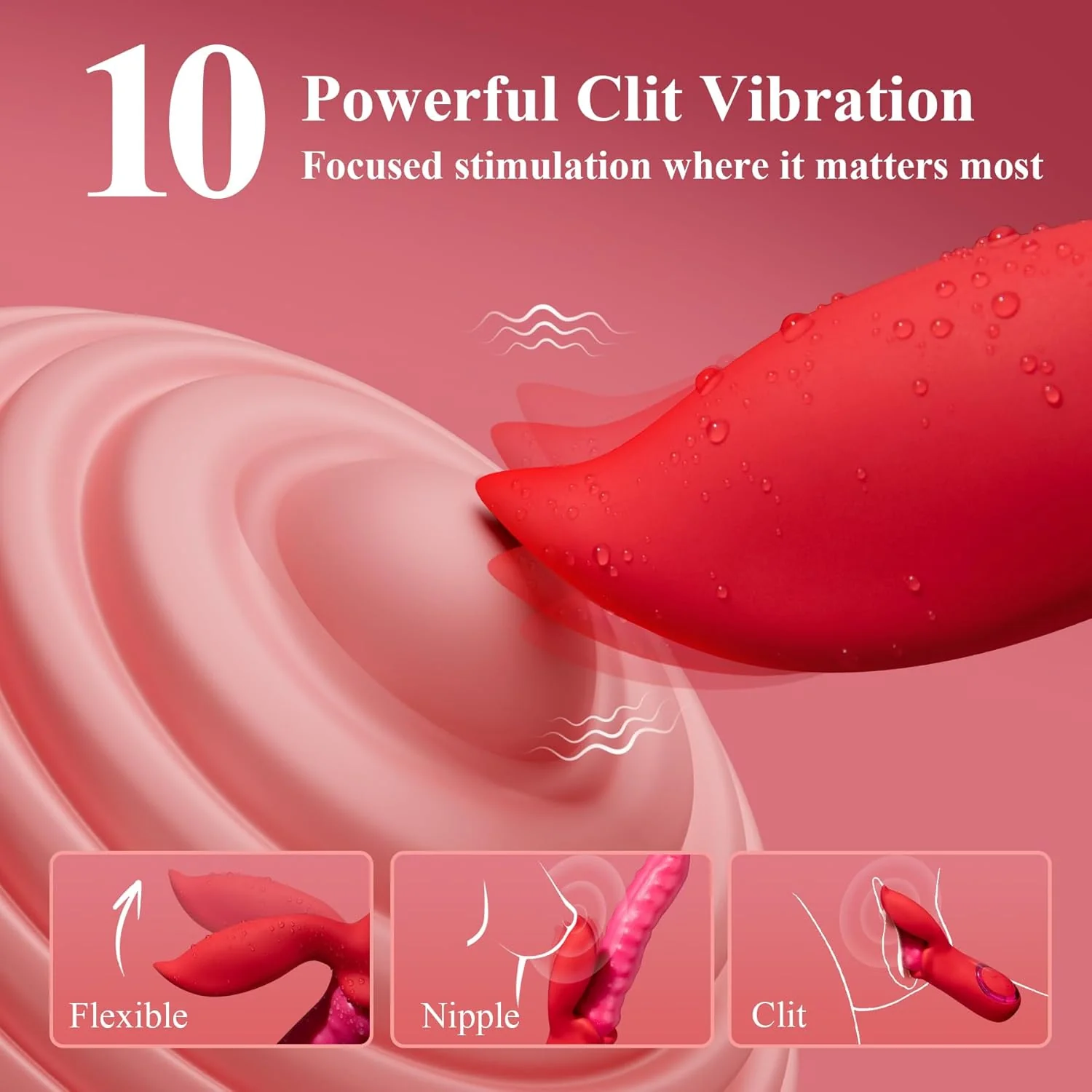 VirelWriggle Tongue Vibrator 20 Modes G-Spot Toy - Image 3