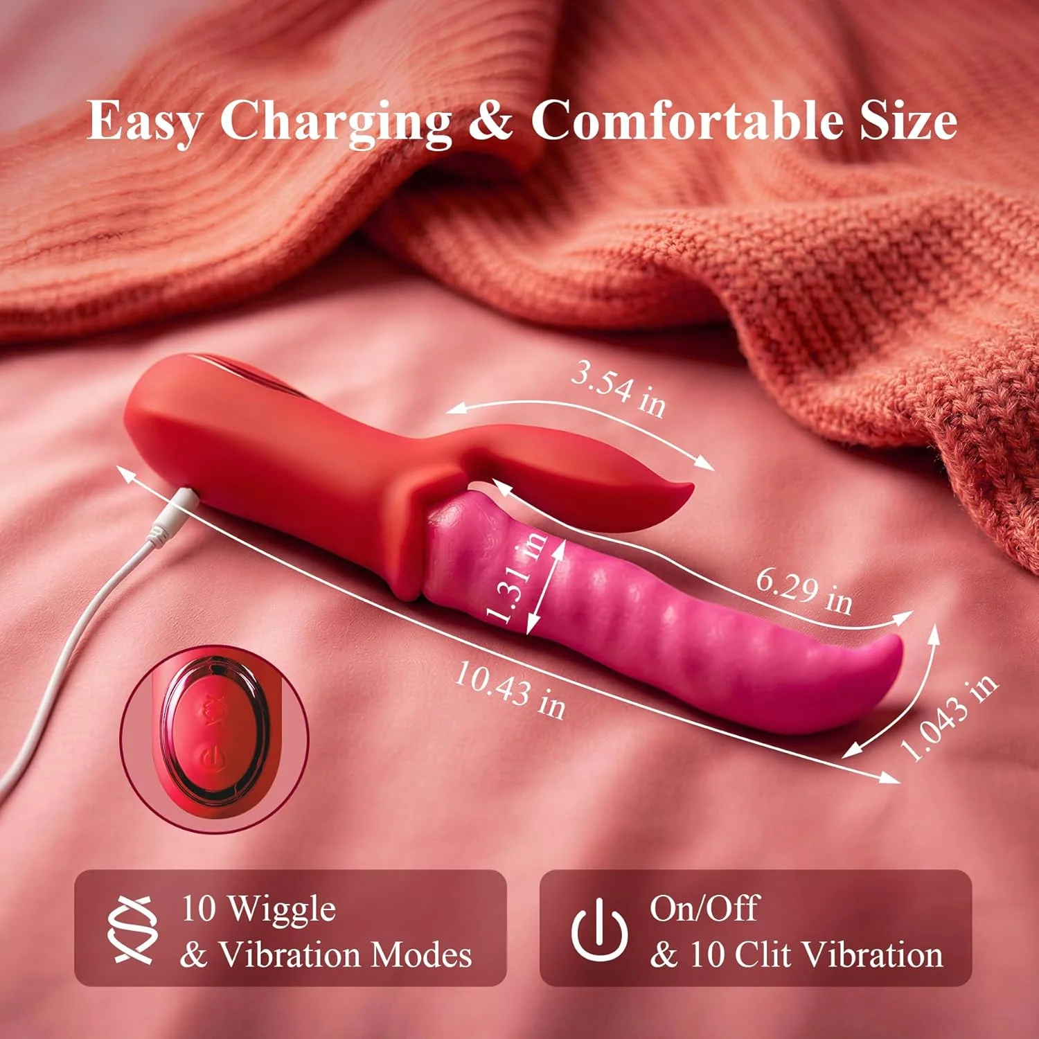 VirelWriggle Tongue Vibrator 20 Modes G-Spot Toy - Image 6