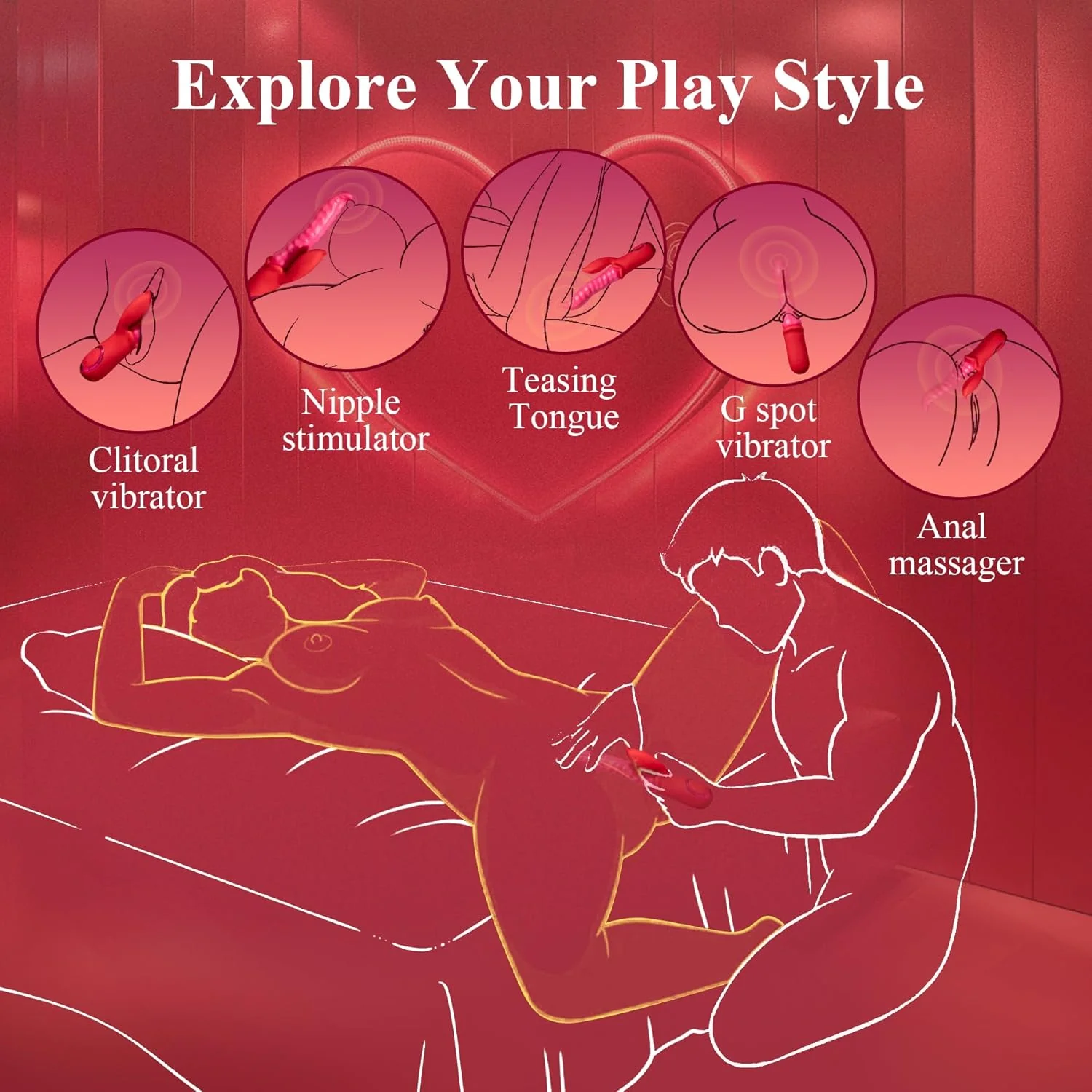 VirelWriggle Tongue Vibrator 20 Modes G-Spot Toy - Image 8