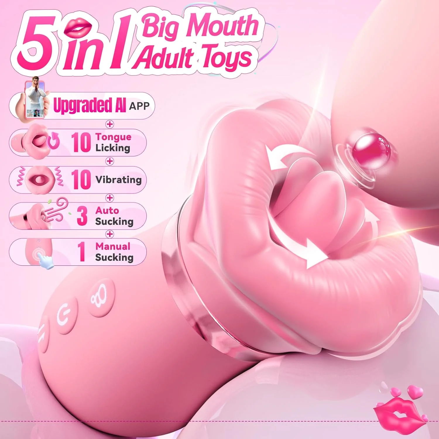 NoctelleX AI Mouth Clit Sucker Wand App Waterproof Quiet - Image 2