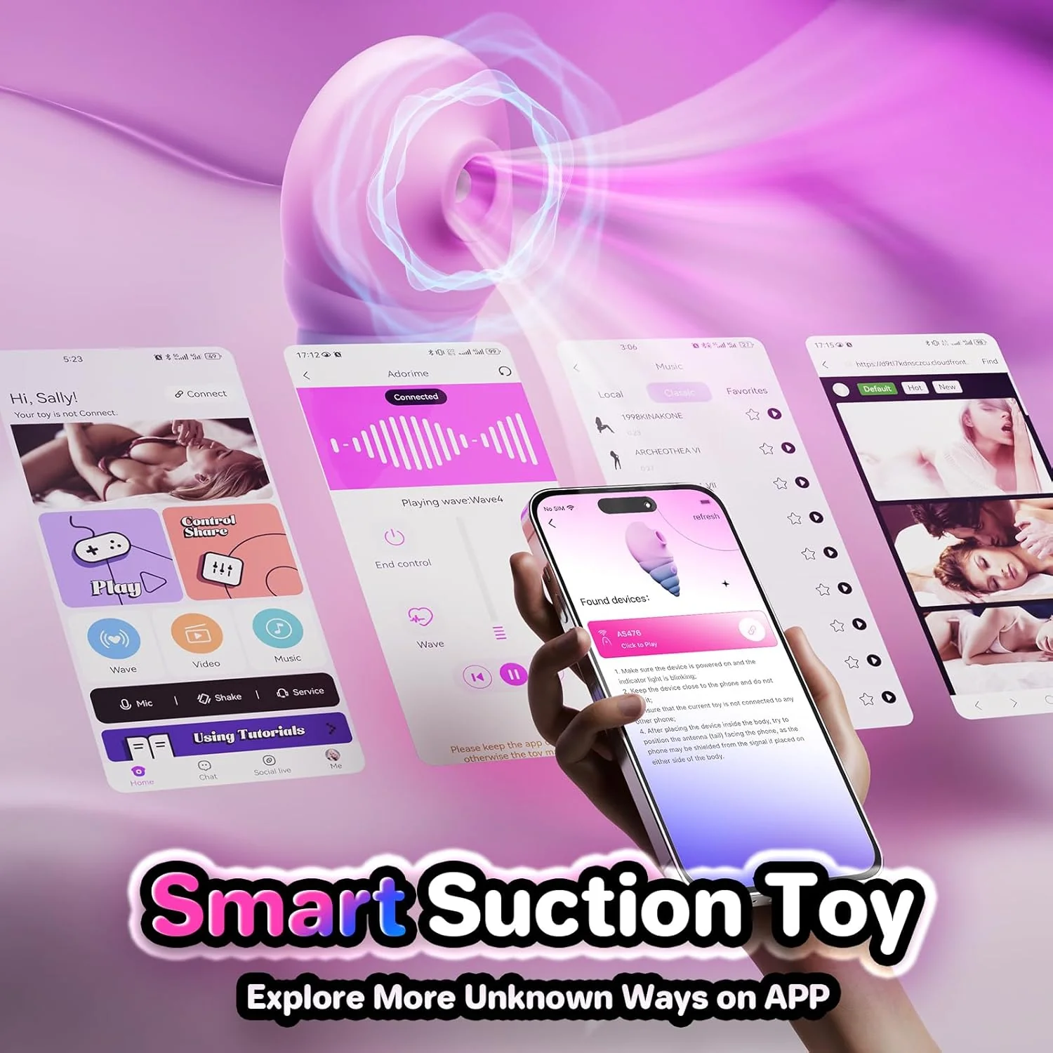 ConchaSync Clit Sucker 10 Modes App Control Quiet - Image 4