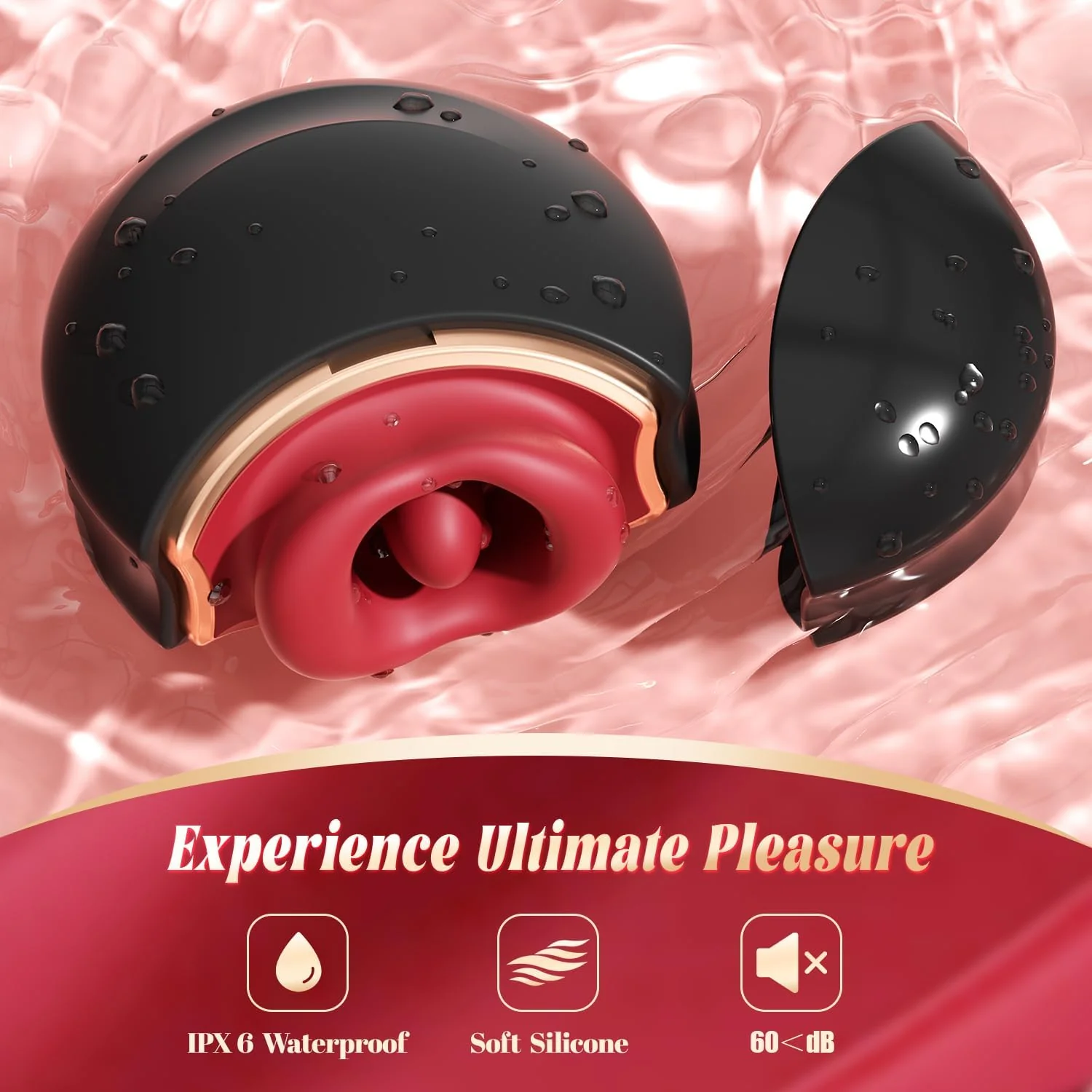 ElyraLuxe Rose Tongue Vibrator 3-in-1 10 Modes Clit Toy - Image 6