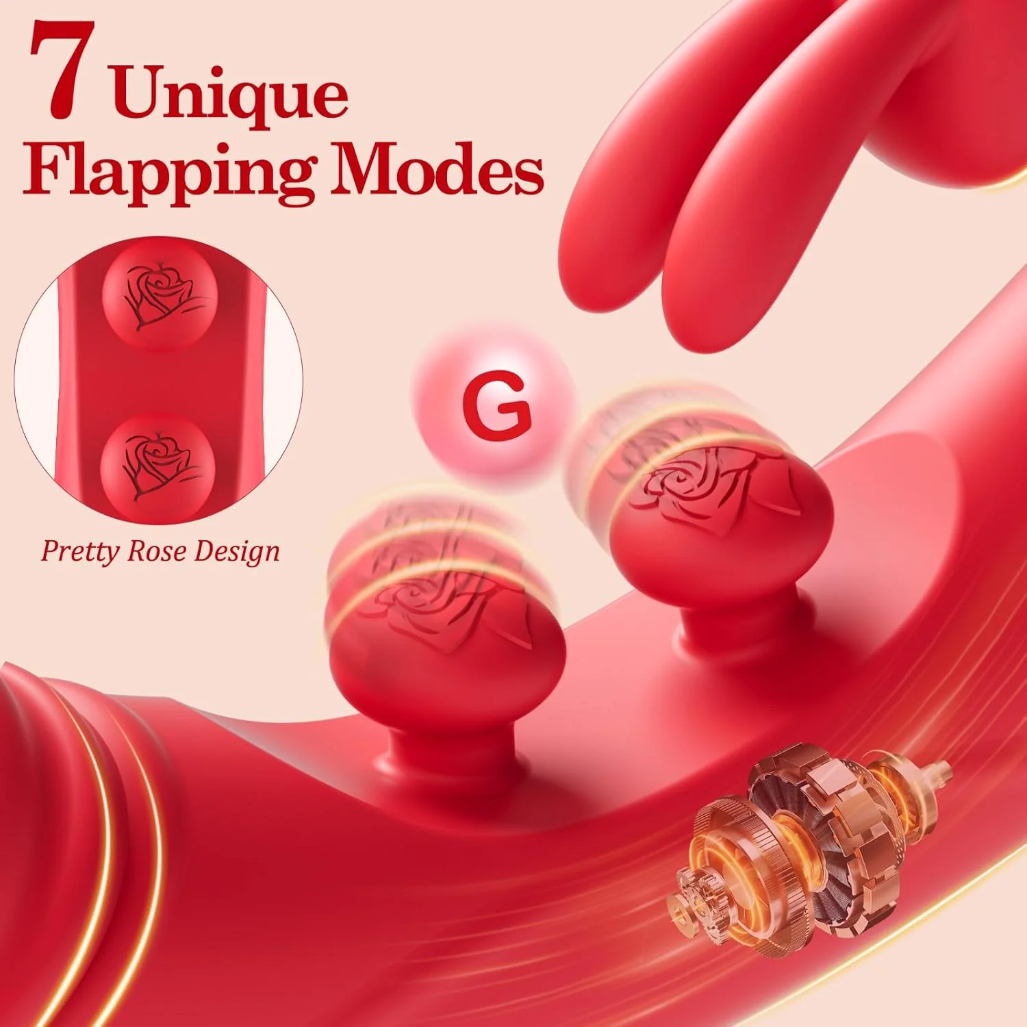 DualRose Rabbit Vibrator 16 Modes Flapping G-Spot Clit Toy - Image 4