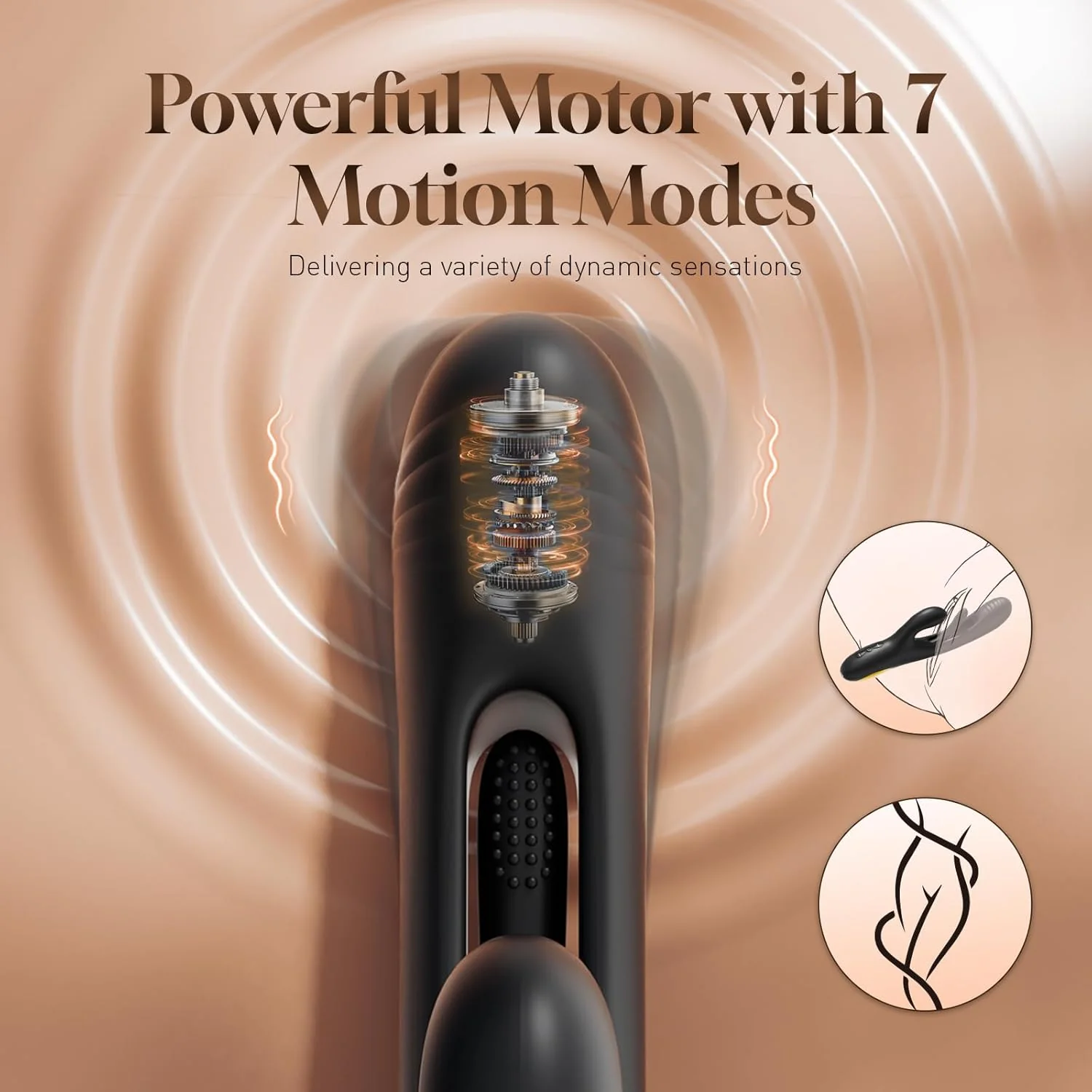 NoirPulse Rabbit Vibrator 14 Modes Flapping Waterproof - Image 5