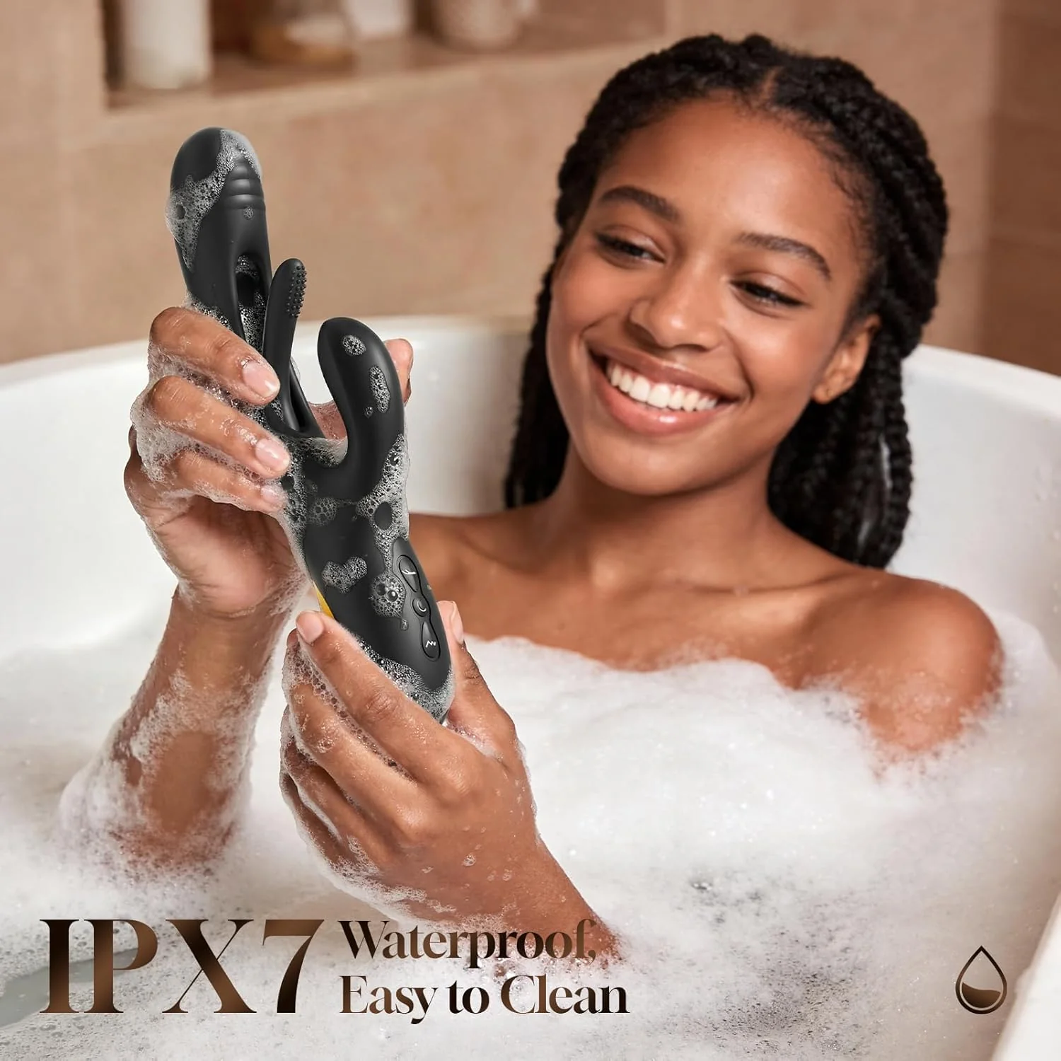 NoirPulse Rabbit Vibrator 14 Modes Flapping Waterproof - Image 9