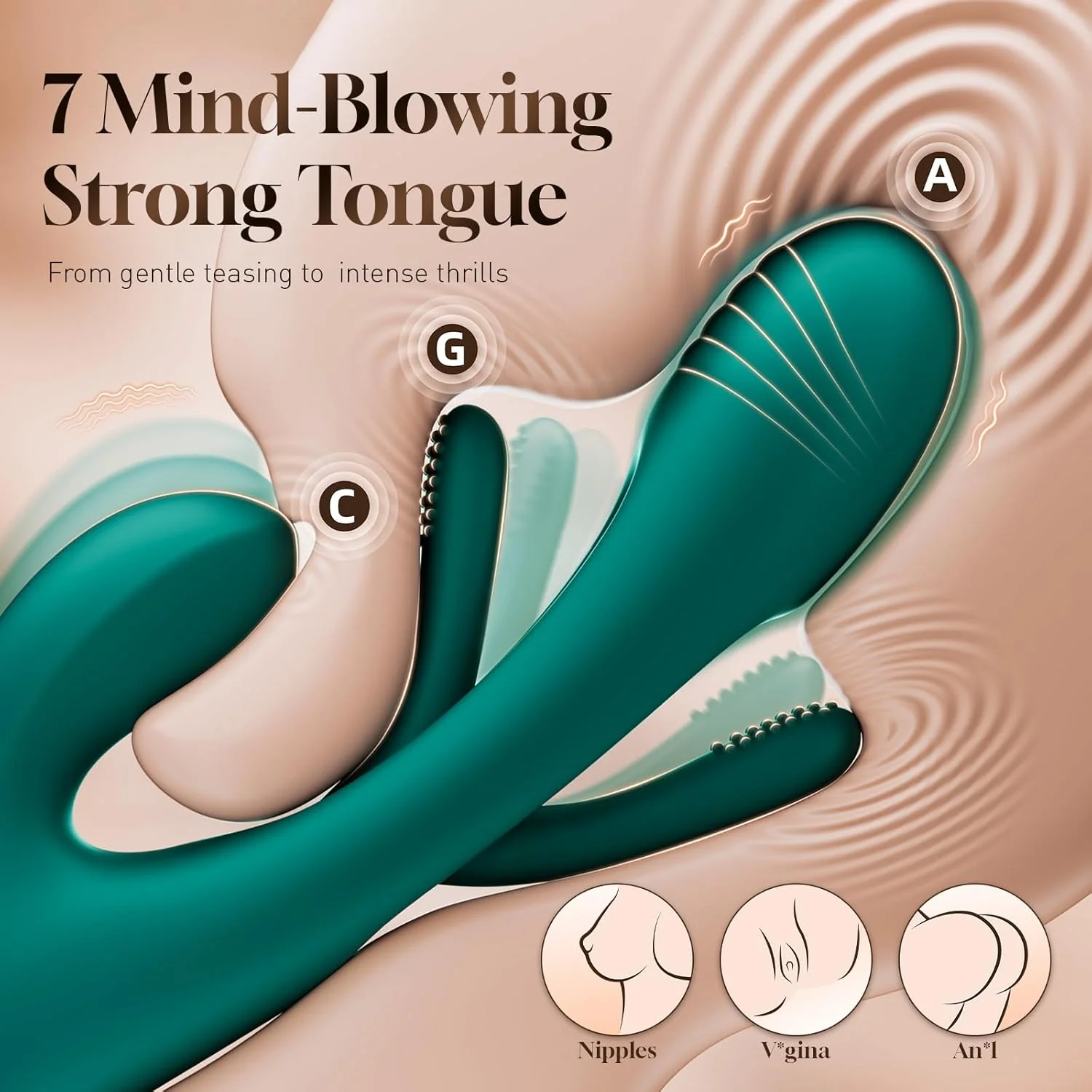 VerdePulse Rabbit Vibrator 14 Modes Flapping Waterproof - Image 3
