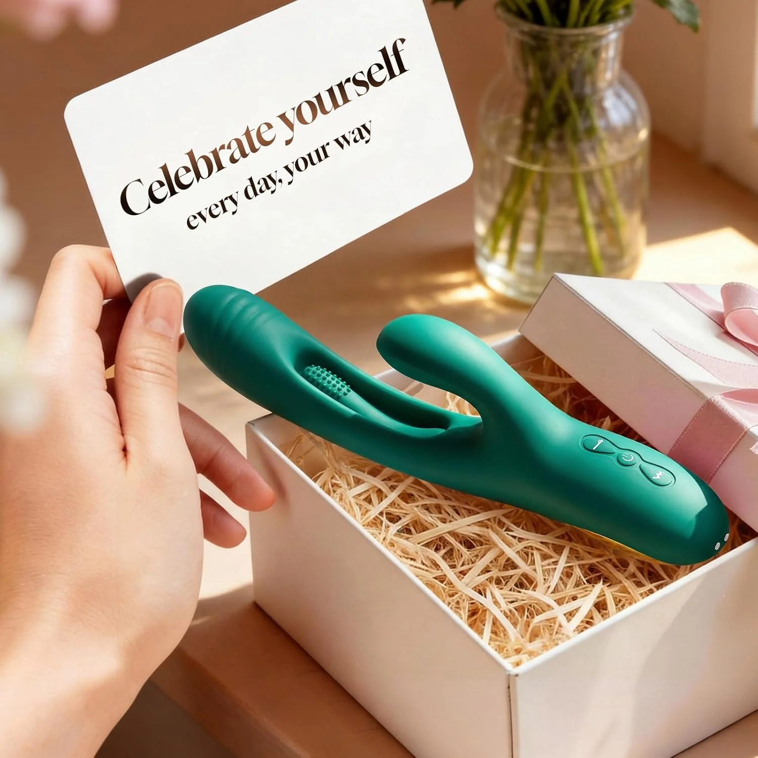 VerdePulse Rabbit Vibrator 14 Modes Flapping Waterproof - Image 9