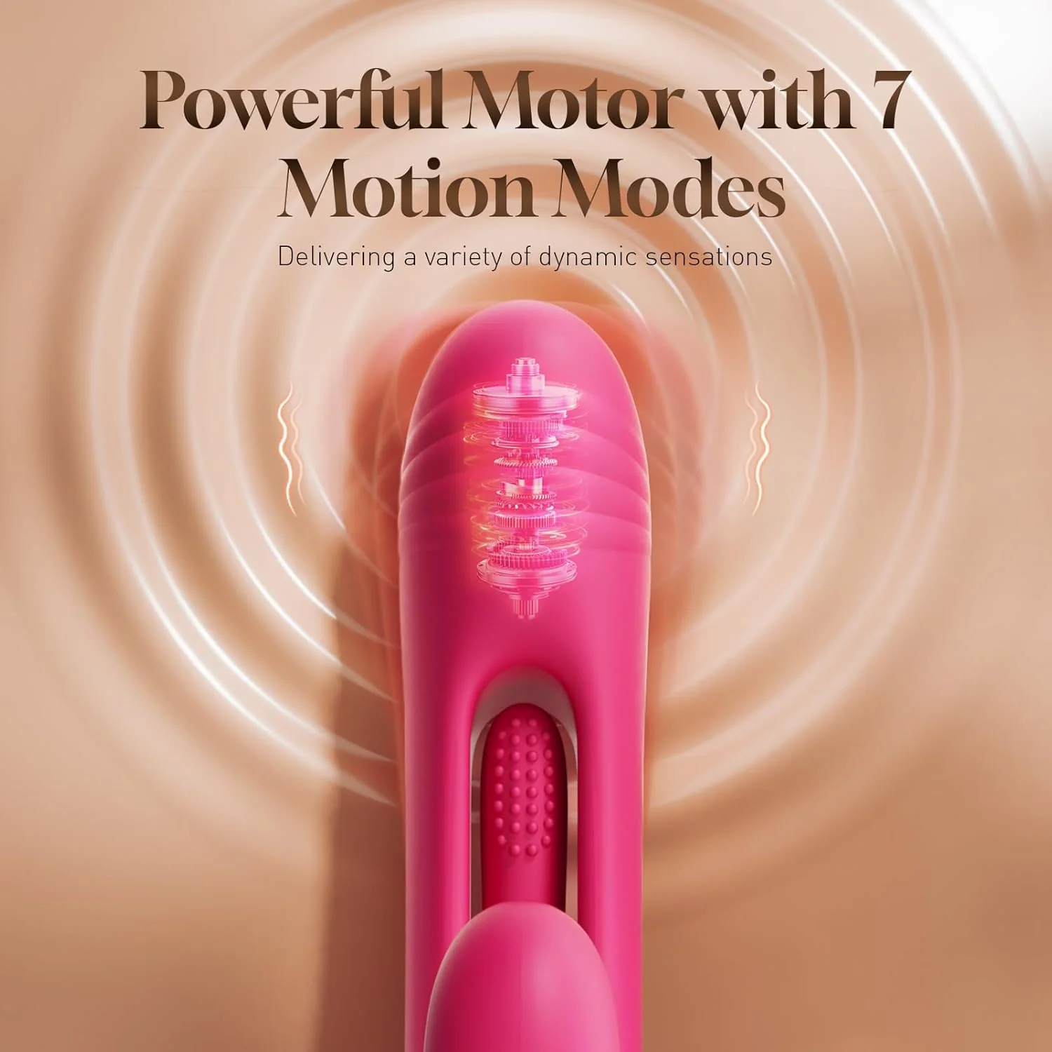 RosePulseX Rabbit Vibrator 14 Modes Flapping Tongue Waterproof - Image 5