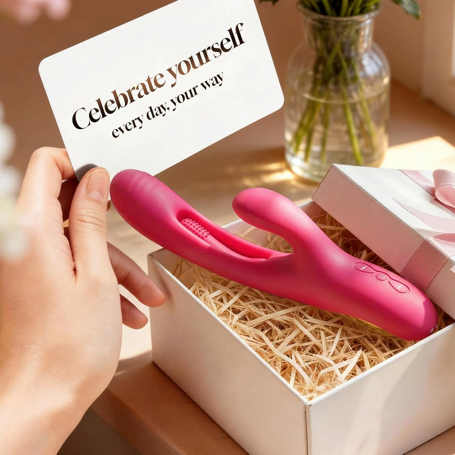 RosePulseX Rabbit Vibrator 14 Modes Flapping Tongue Waterproof - Image 8