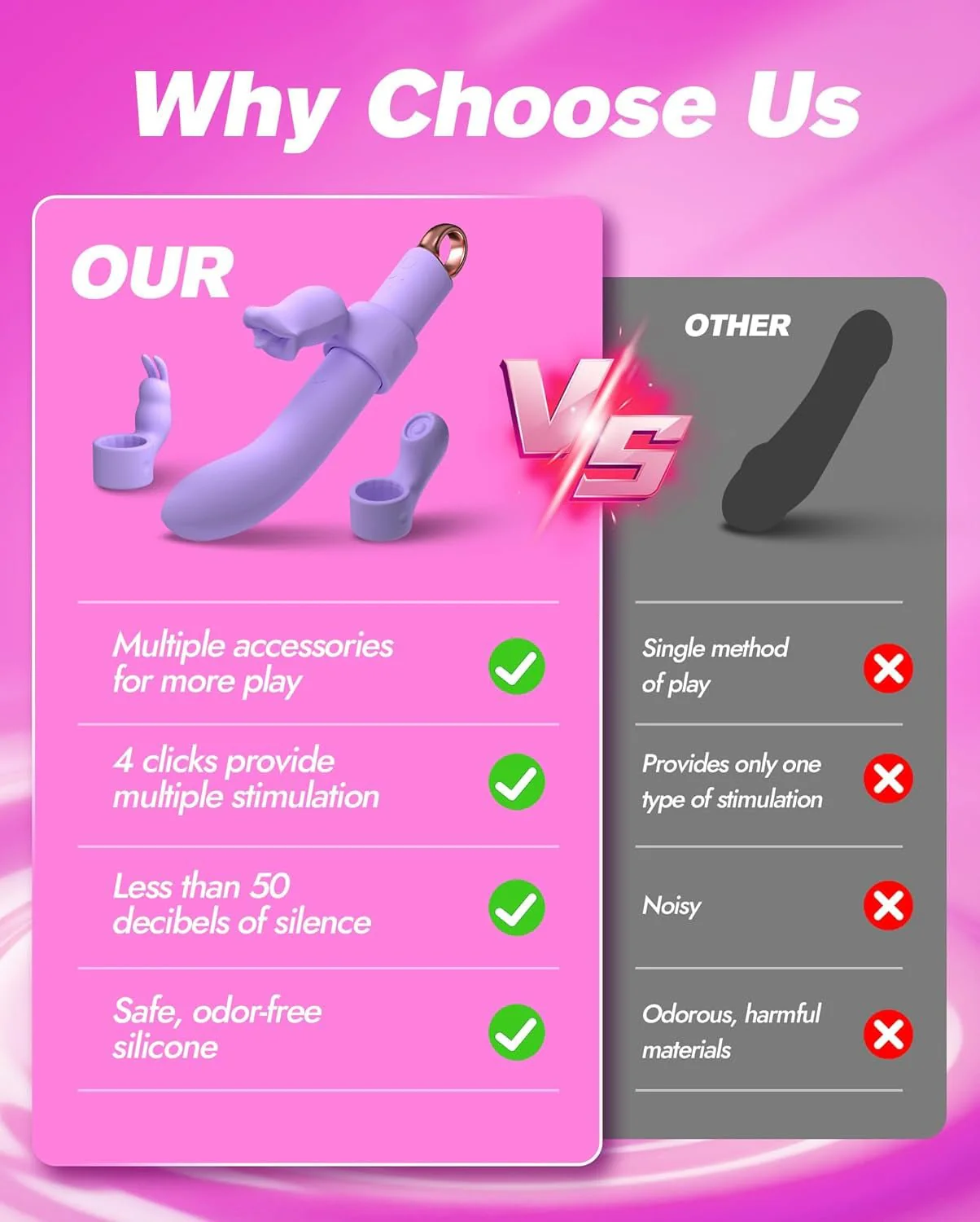 NoviraFlex Interchangeable Rabbit Licking Vibrator 63 Modes G-Spot - Image 6